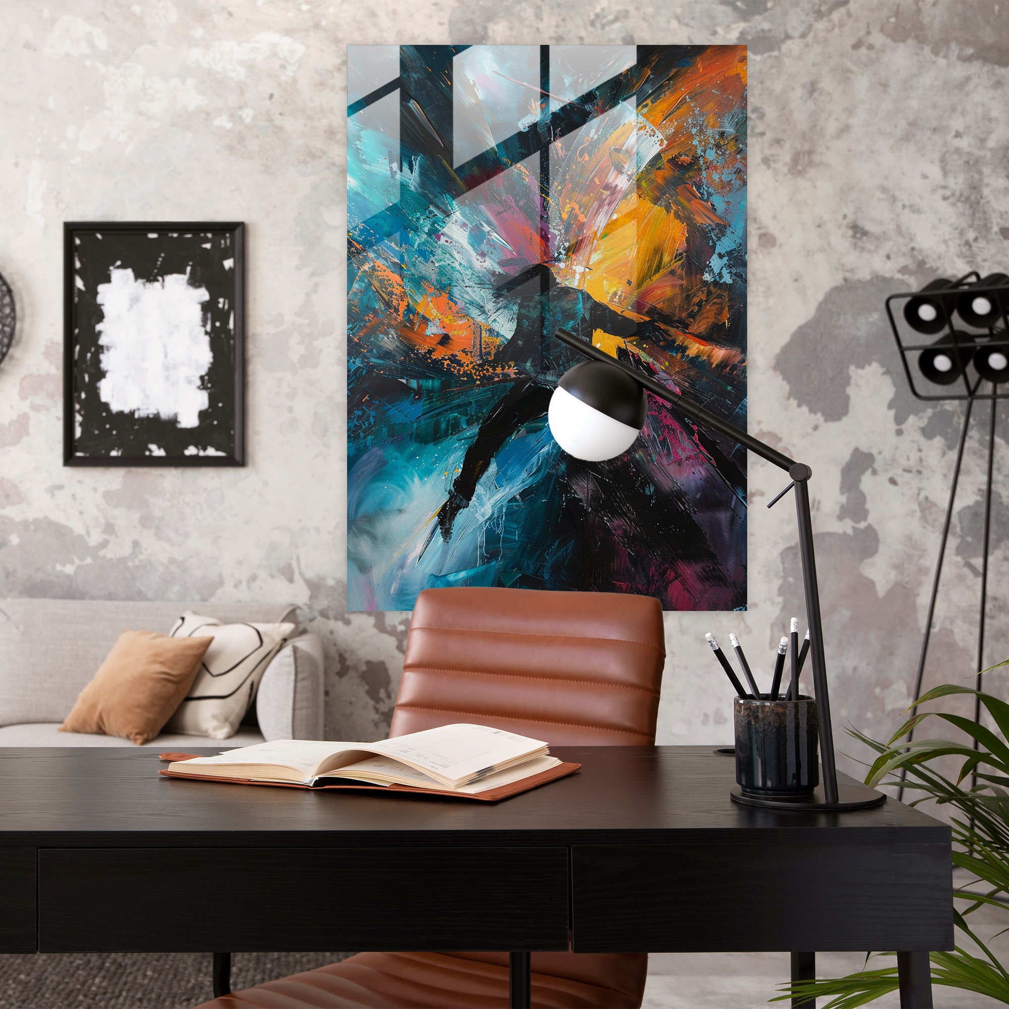 Intense Energy Glass Wall Art - Expressionism, Wall Decoration, Modern Art, Home Decoration