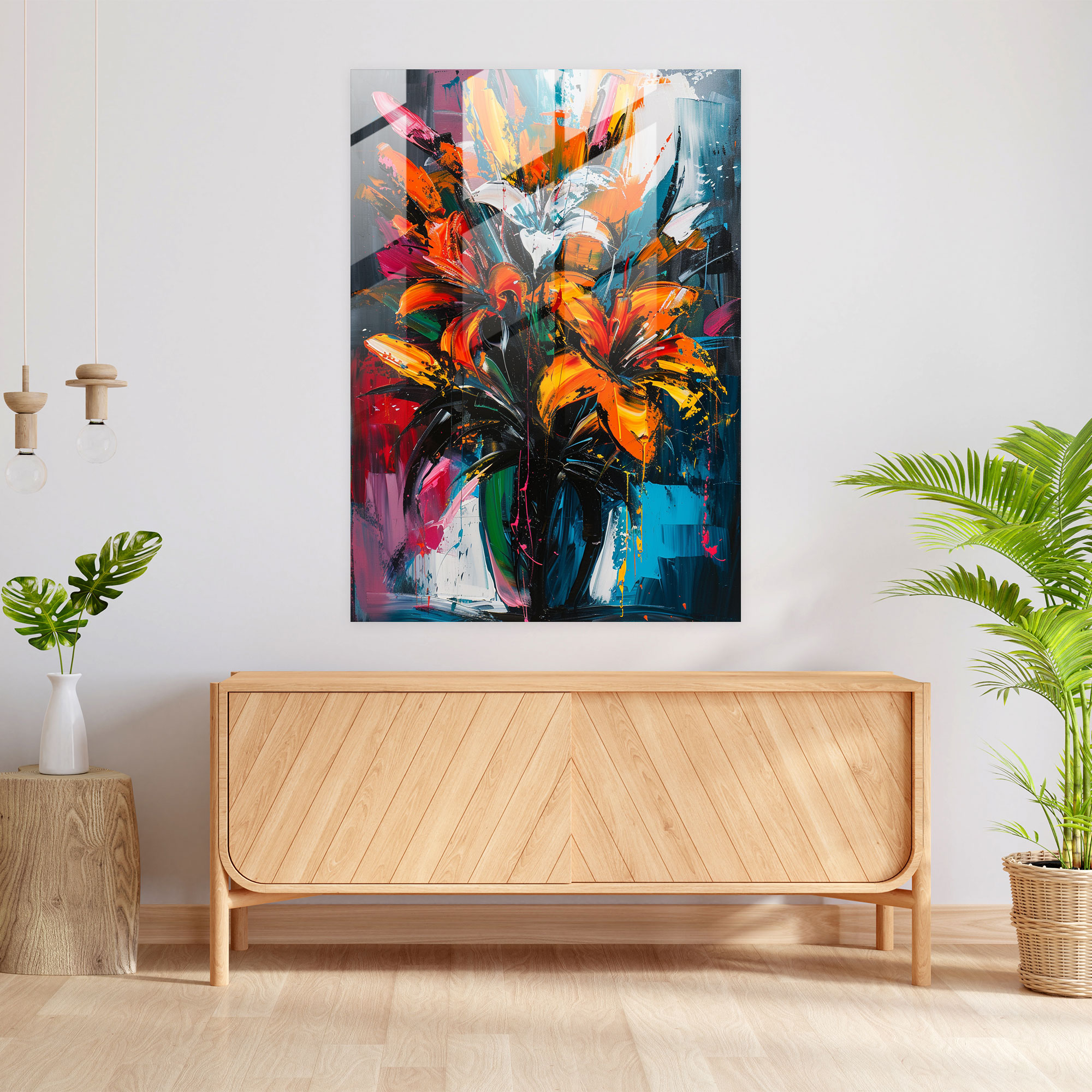 Chaotic Expressionism Wall Decoration - Expressionism, Wall Decoration, Chaotic Brush Strokes, Still Life Composition