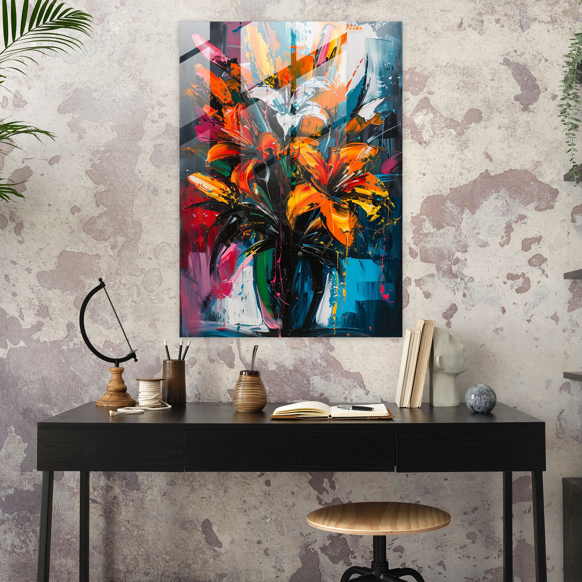 Chaotic Expressionism Wall Decoration - Expressionism, Wall Decoration, Chaotic Brush Strokes, Still Life Composition