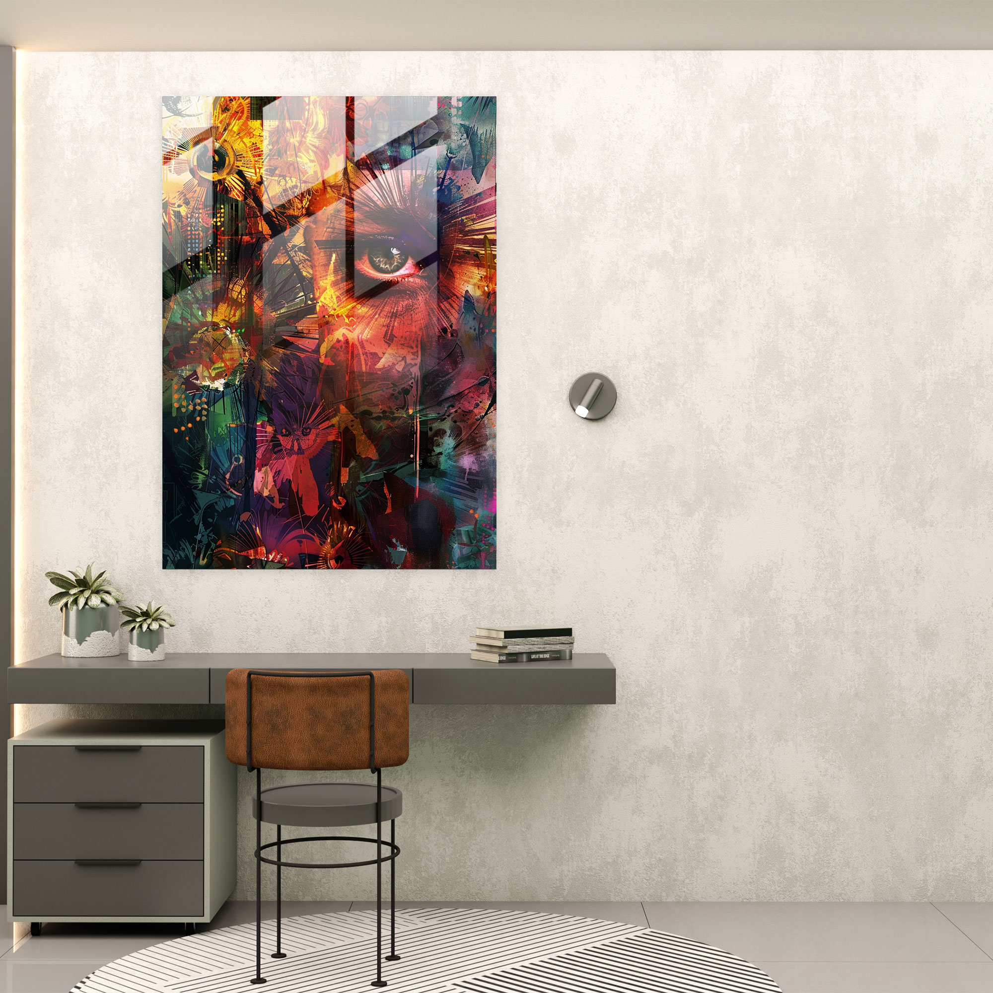 Dreamlike Expressionism Glass Print - Expressionism, Fantasy Elements, Expressionism Art Style, Dreamlike Quality