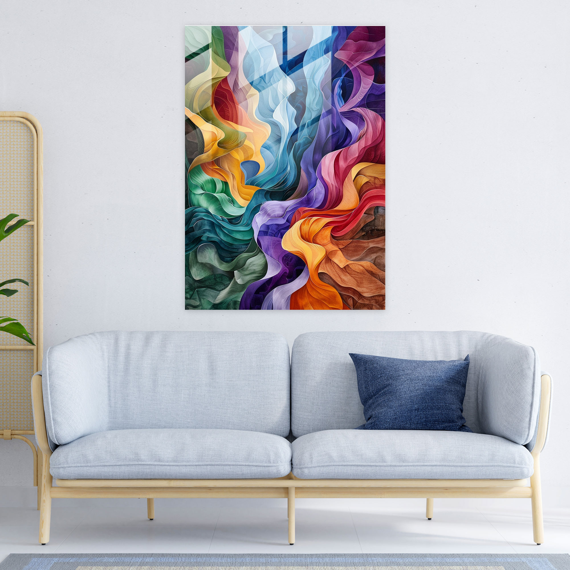 Expressionism Home Decoration - Swirling Landscape - Expressionism, Modern Art, Wall Decoration, Glass Art