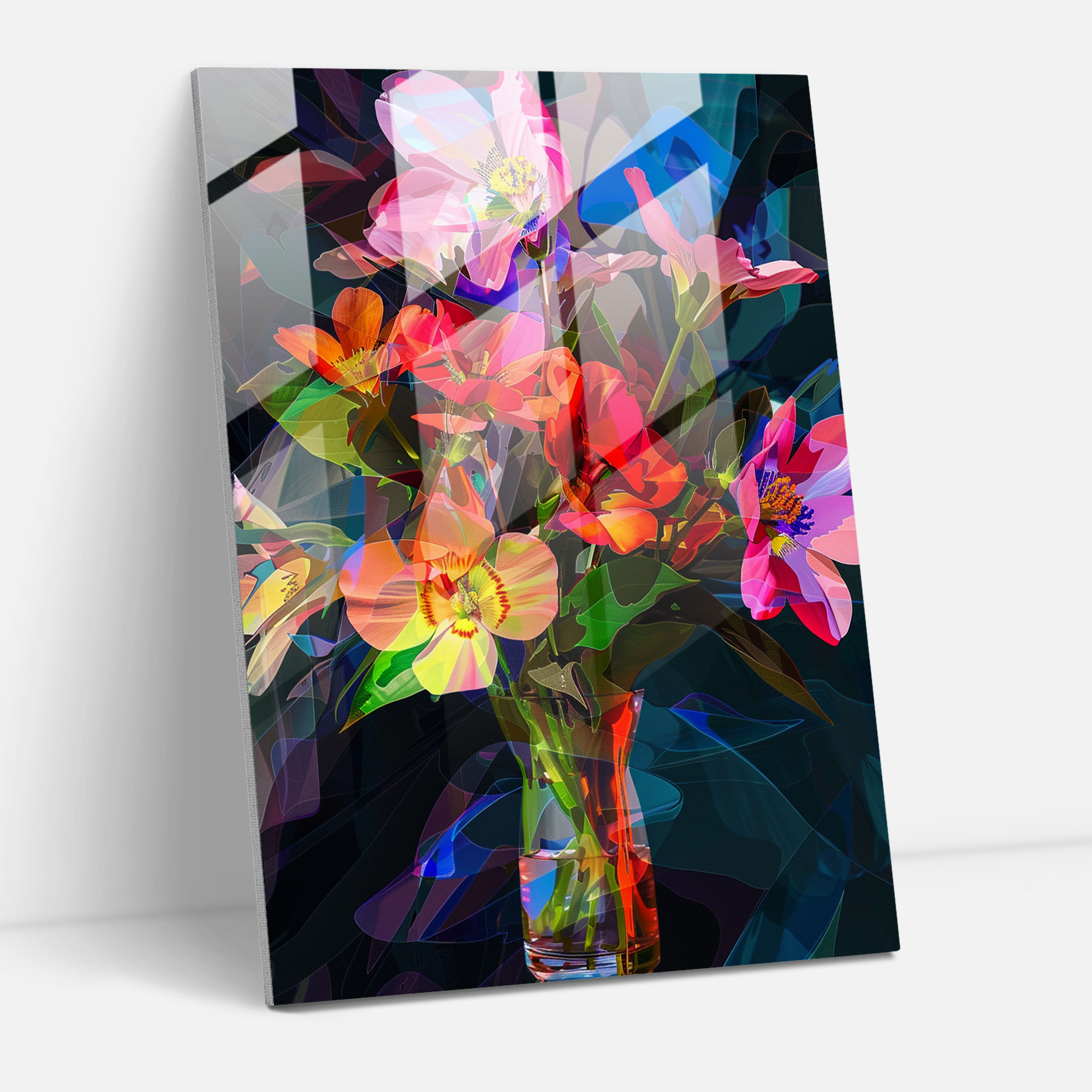 Expressionism Glass Art - Vibrant Still Life - Expressionism, Modern Art, Glass Print, Glass Art