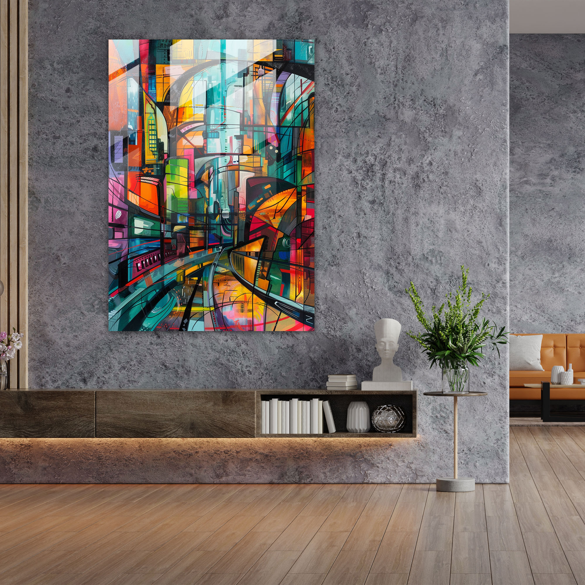 Expressionism Modern Art - Chaotic Cityscape - Expressionism, Expressionism Art Style, Home Decoration, Modern Art