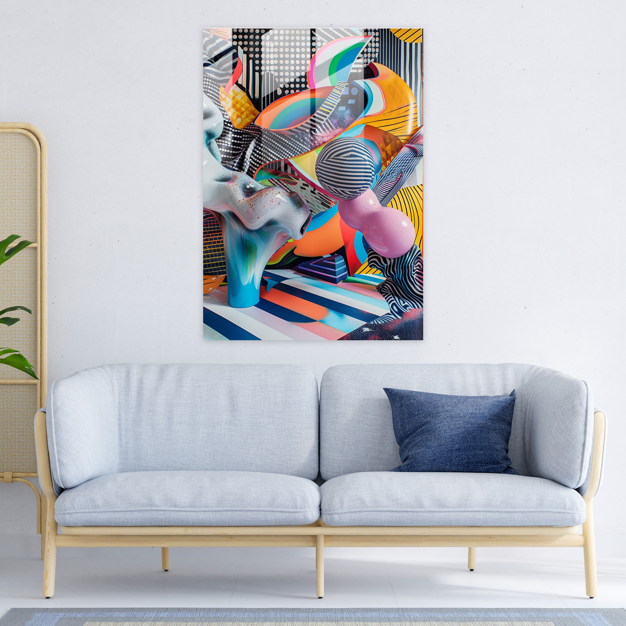Expressionism Home Decoration - Surrealistic Scene - Expressionism, Glass Print, Modern Art, Glass Art