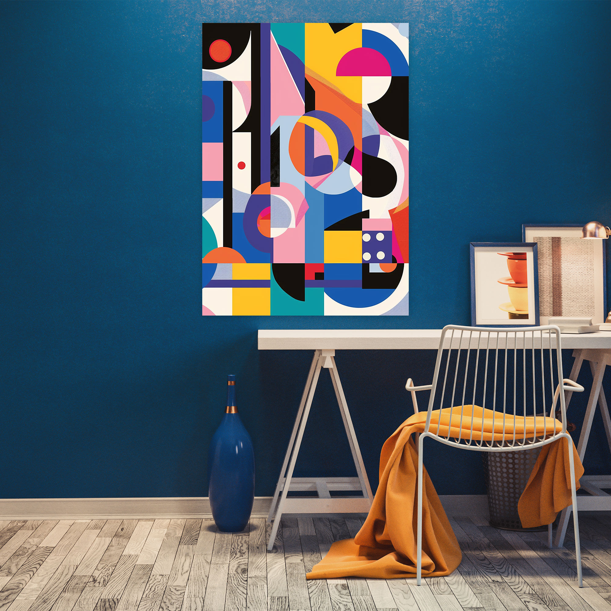 Geometric Fusion Canvas Print - Expressionism, Canvas Wall Art, Home Decoration, Expressionism
