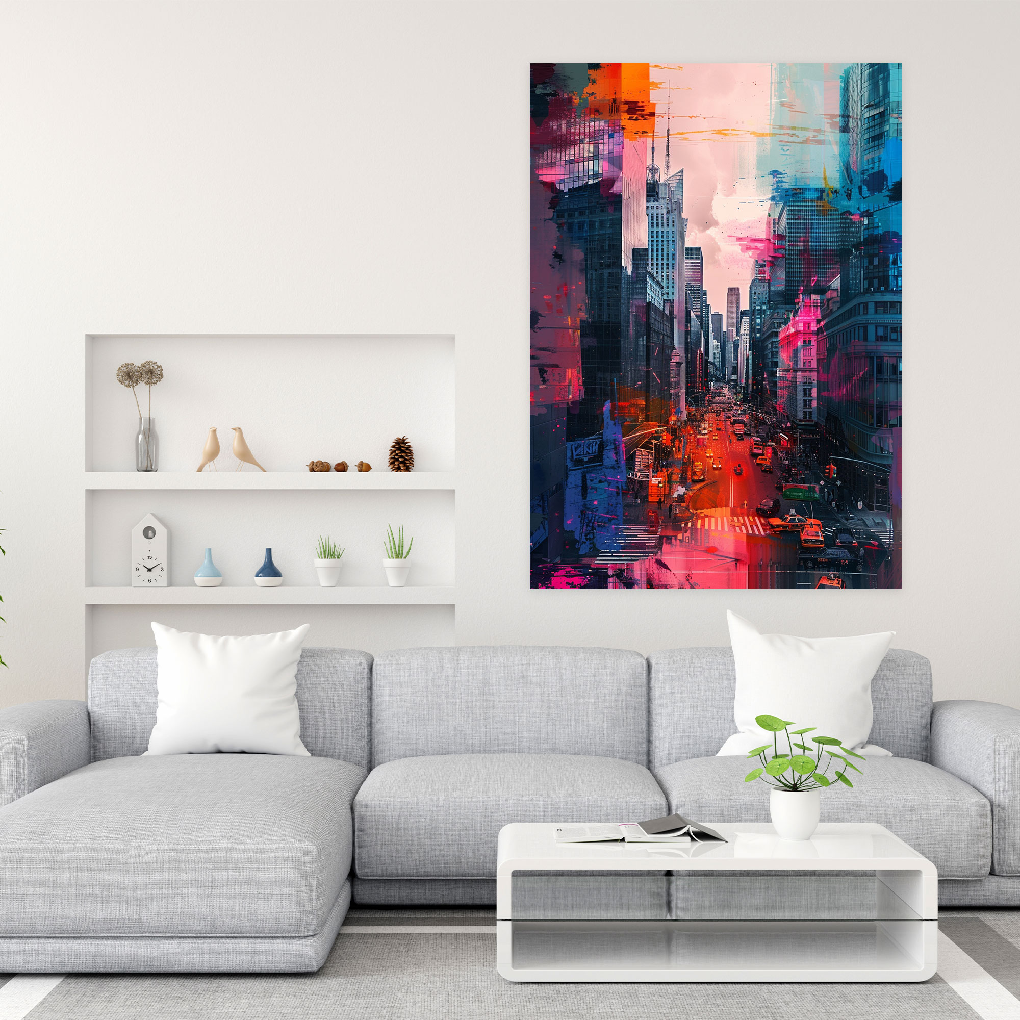 Urban Reverie Wall Decoration - Expressionism, Wall Decoration, Home Decoration, Canvas Wall Art