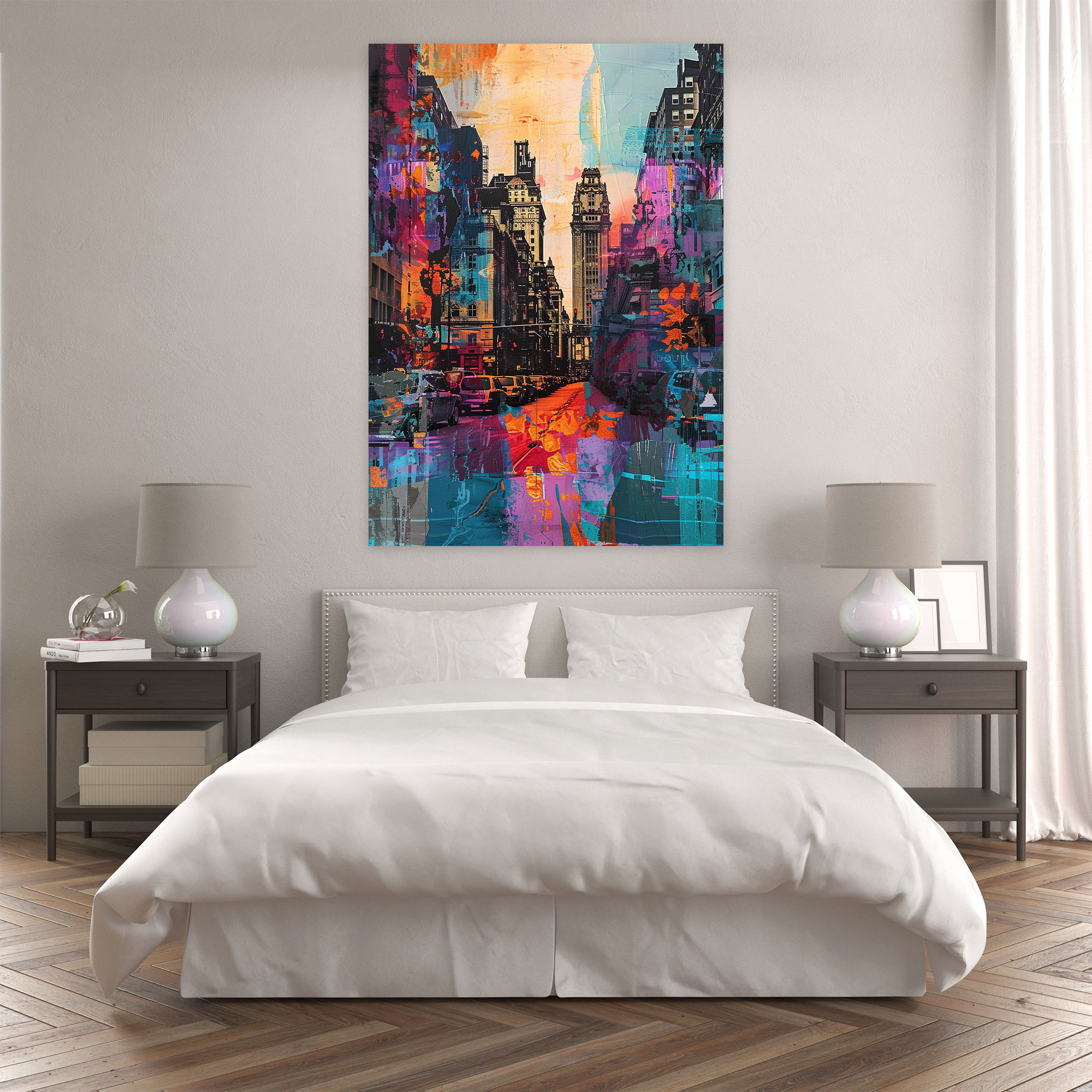 Cityscape Expressionism Wall Decoration - Expressionism, Wall Decoration, Wall Art, Canvas Wall Art