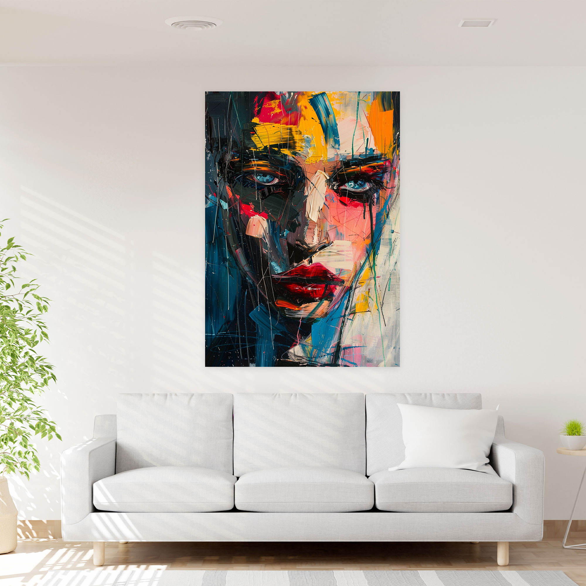 Emotive Portrait Canvas Print - Expressionism, Home Decoration, Wall Decoration, Canvas Wall Art