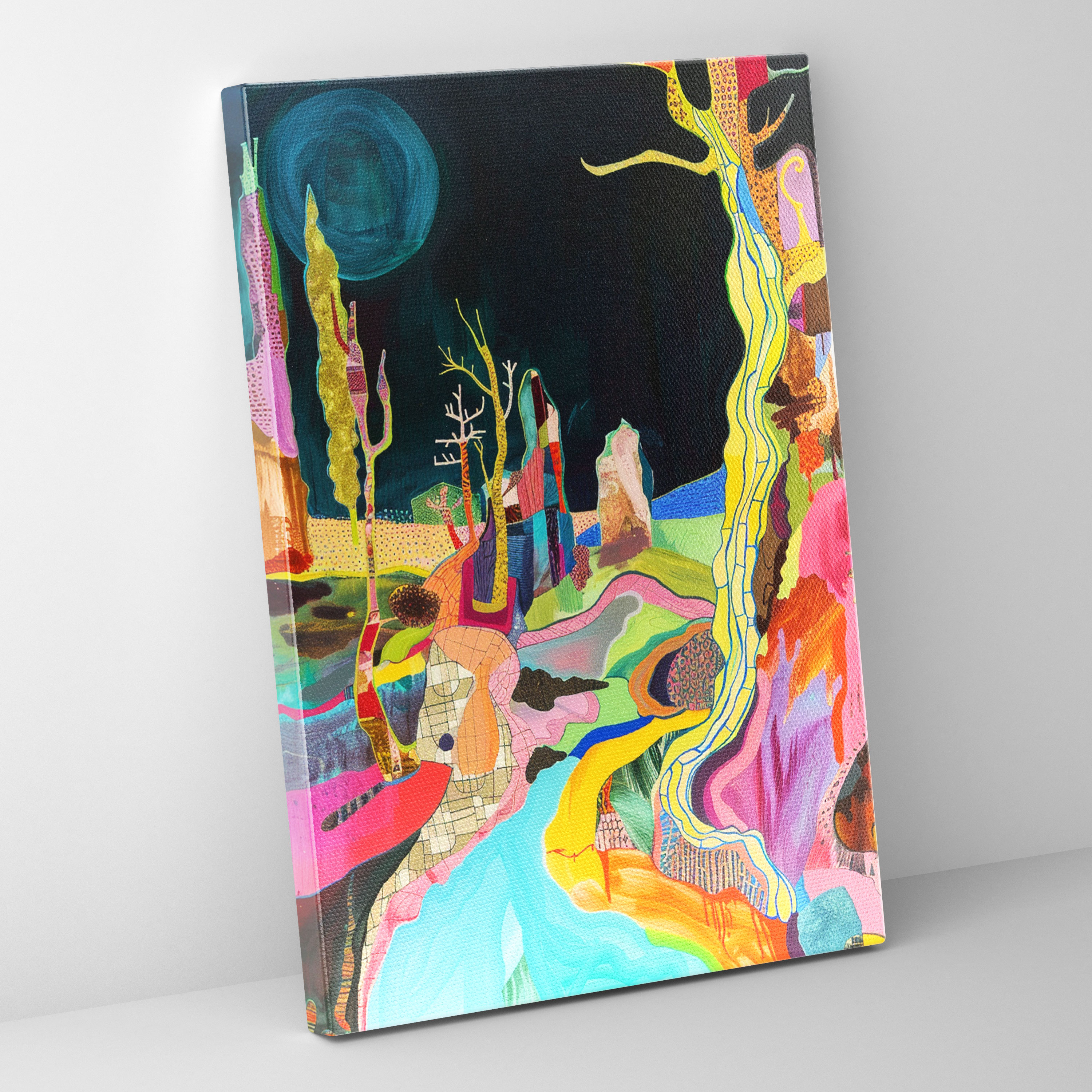 Distorted Landscape Expressionism Wall Decoration - Expressionism, Wall Art, Expressionism Art Style, Canvas Print