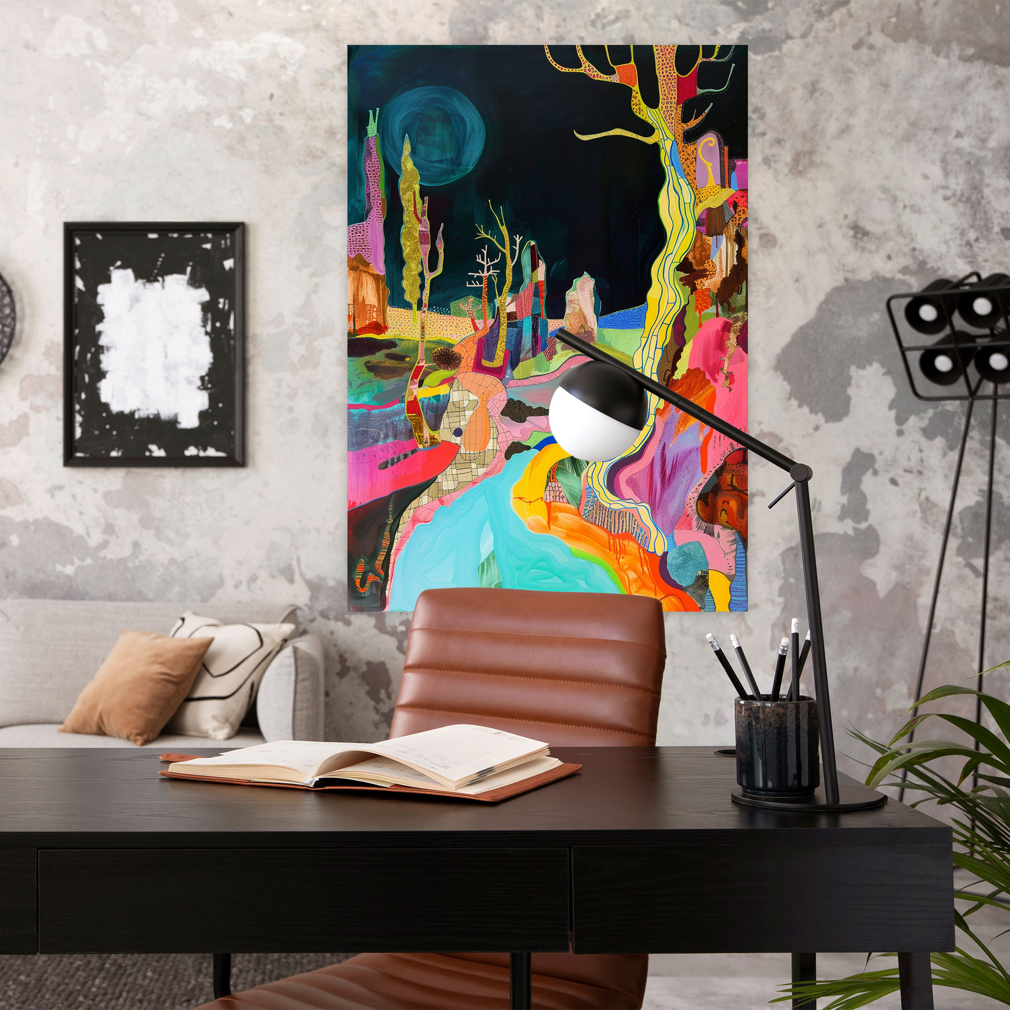 Distorted Landscape Expressionism Wall Decoration - Expressionism, Wall Art, Expressionism Art Style, Canvas Print