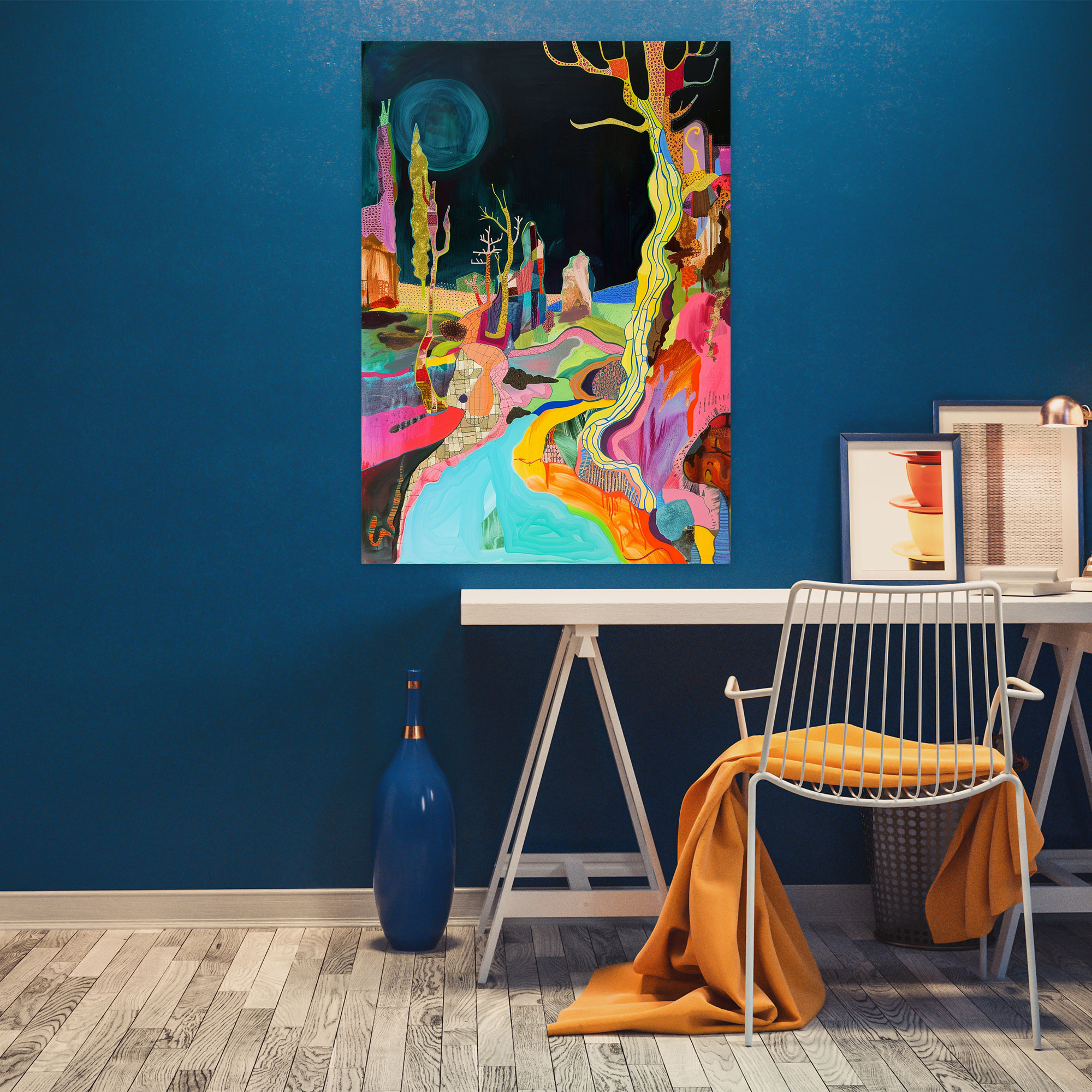 Distorted Landscape Expressionism Wall Decoration - Expressionism, Wall Art, Expressionism Art Style, Canvas Print