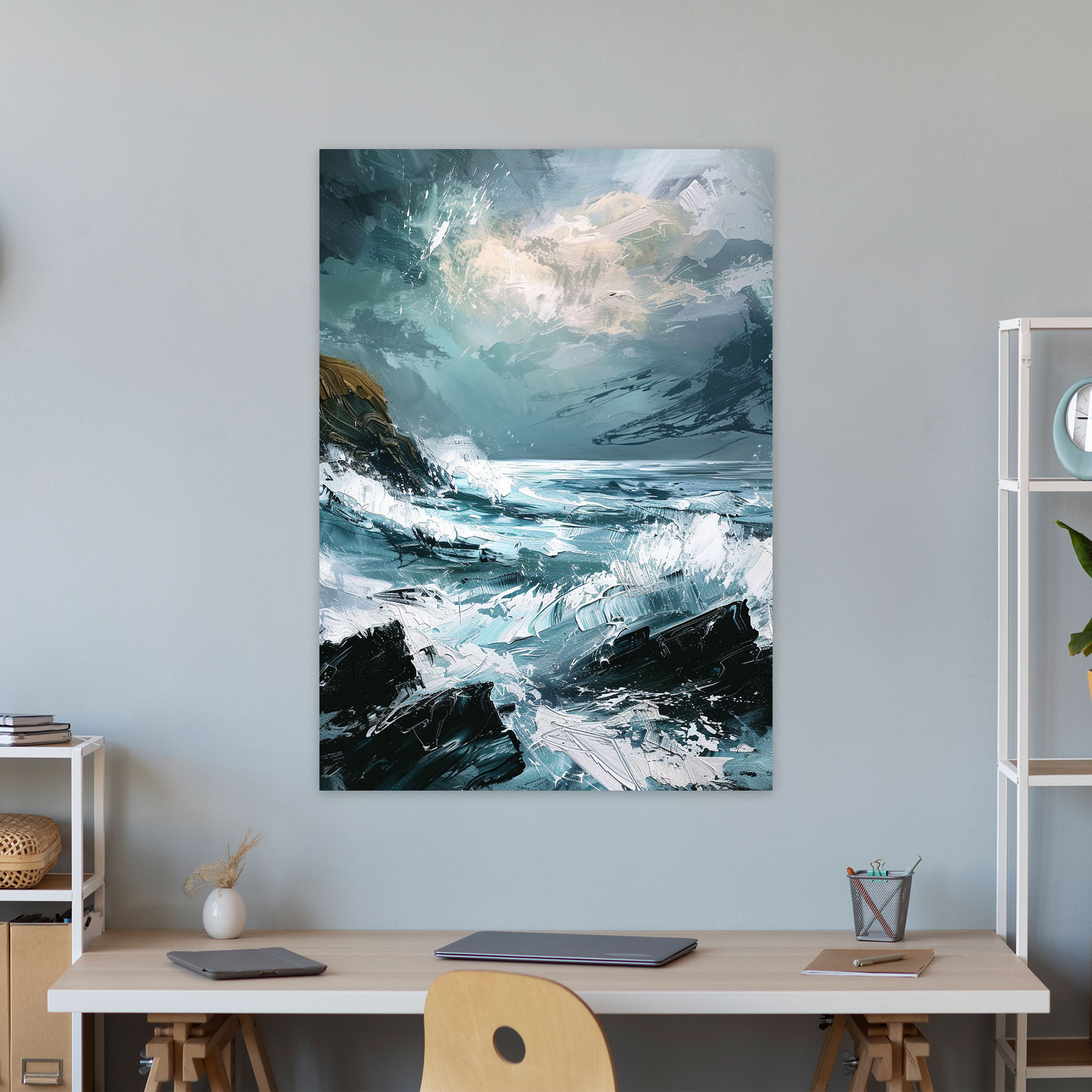 Expressive Seascape Canvas Print - Expressionism, Home Decoration, Canvas, Wall Decoration