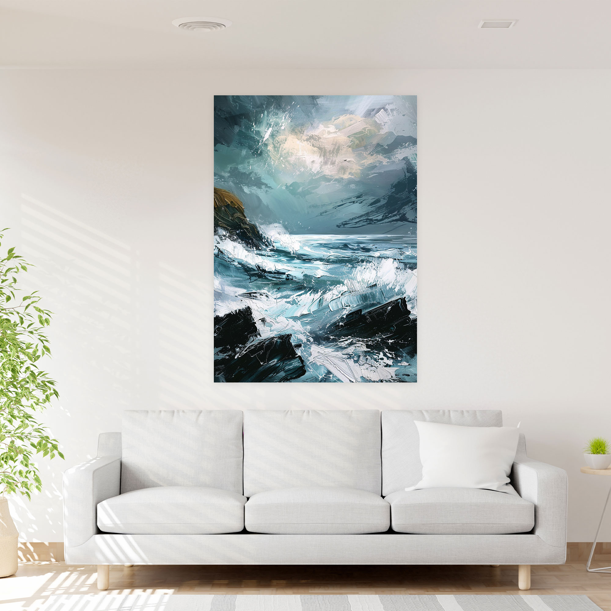 Expressive Seascape Canvas Print - Expressionism, Home Decoration, Canvas, Wall Decoration