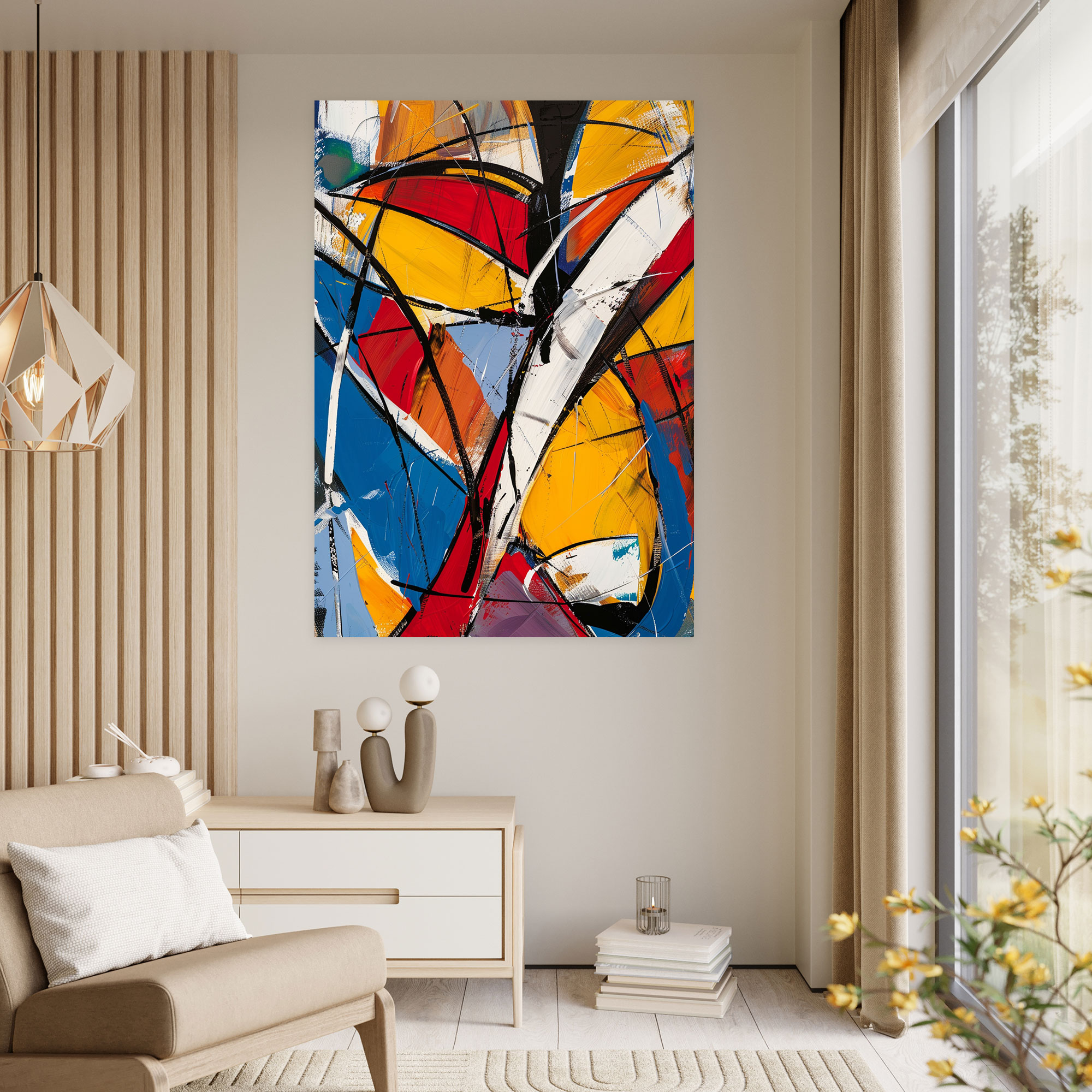 Energetic Abstract Expressionism Wall Art - Expressionism, Canvas, Home Decoration, Expressionism Art Style