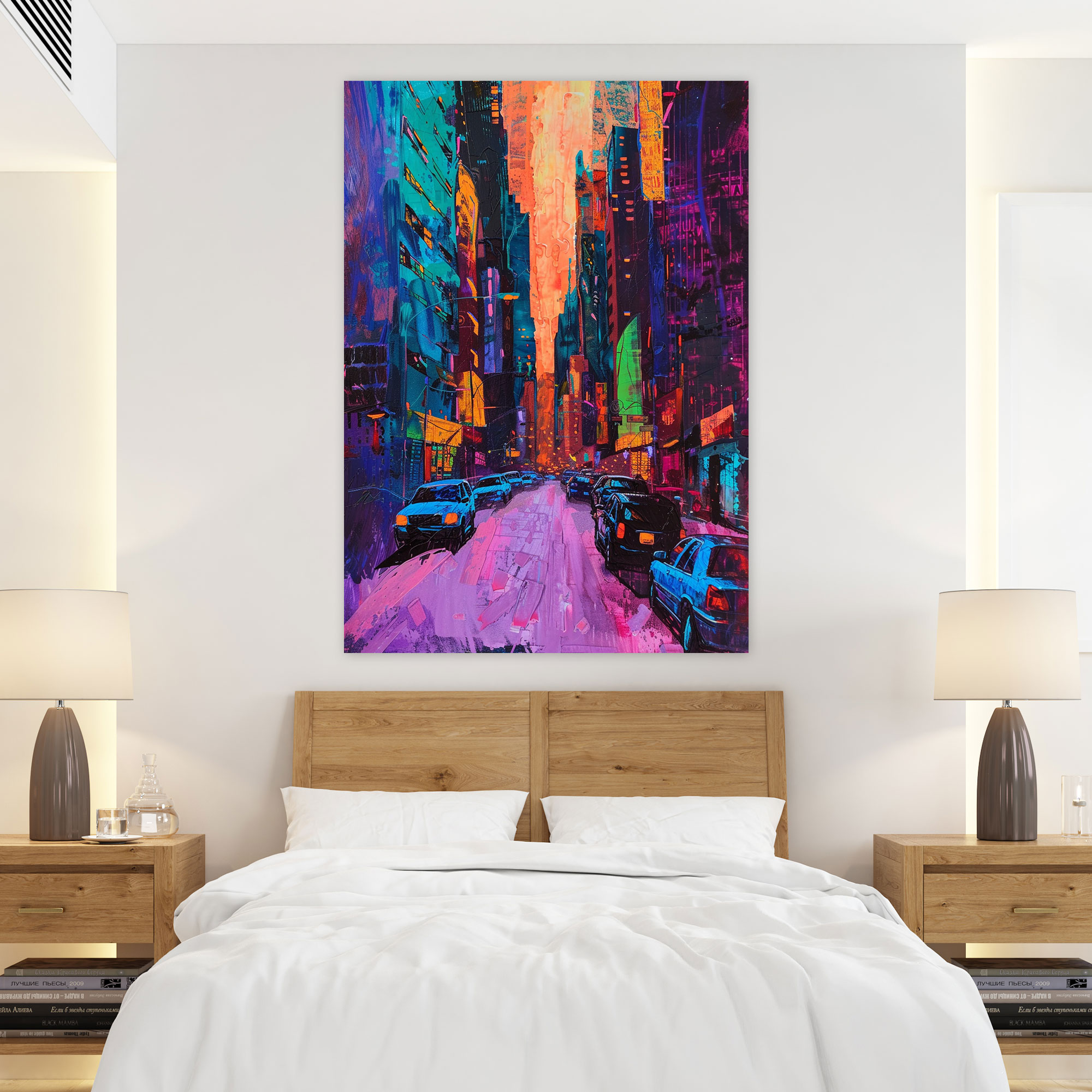 Vibrant Cityscape Expressionism Wall Art - Expressionism, Expressionism Art Style, Canvas, Canvas Wall Art