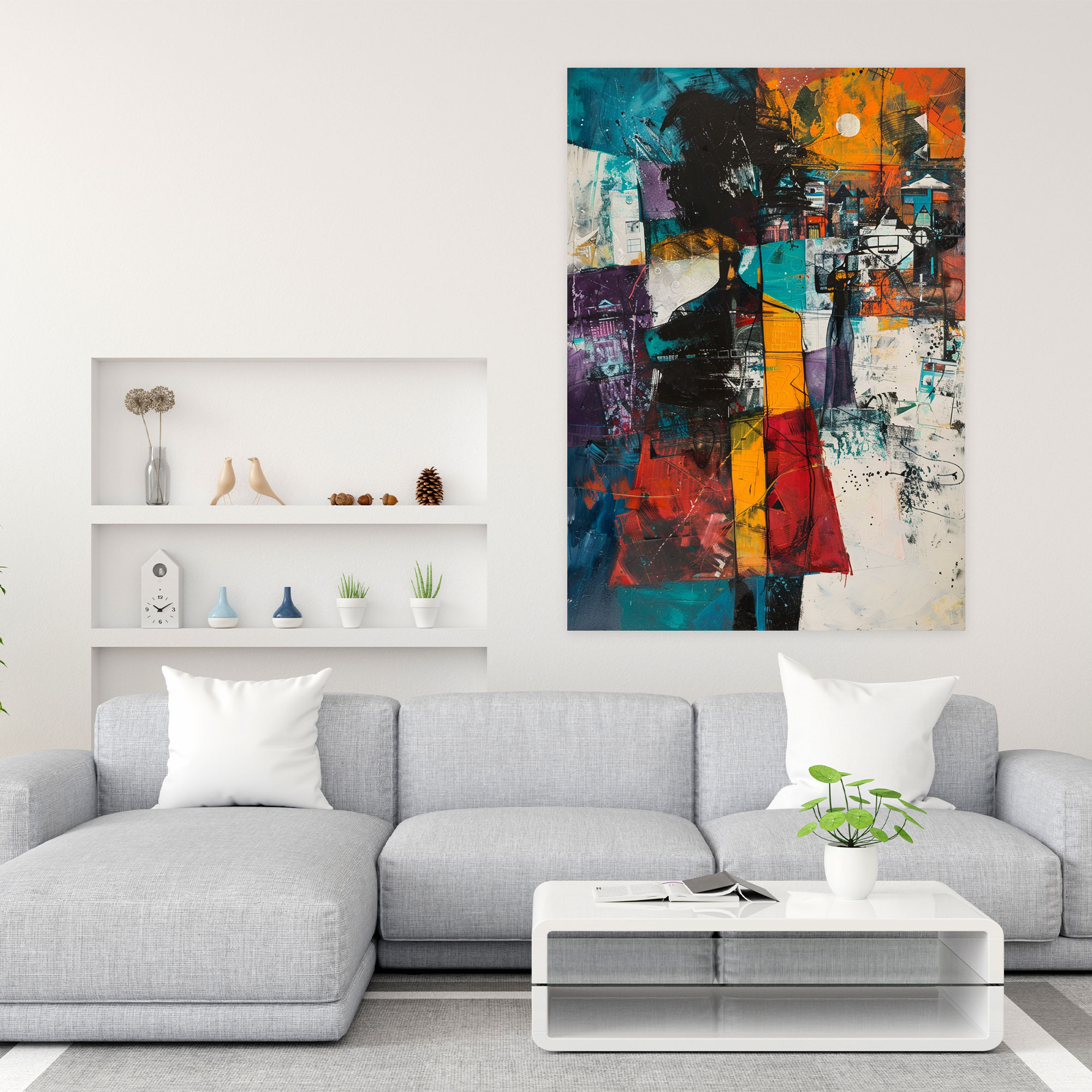 Expressionism Canvas Wall Art - Expressionism, Home Decoration, Bold Color Contrasts, Canvas