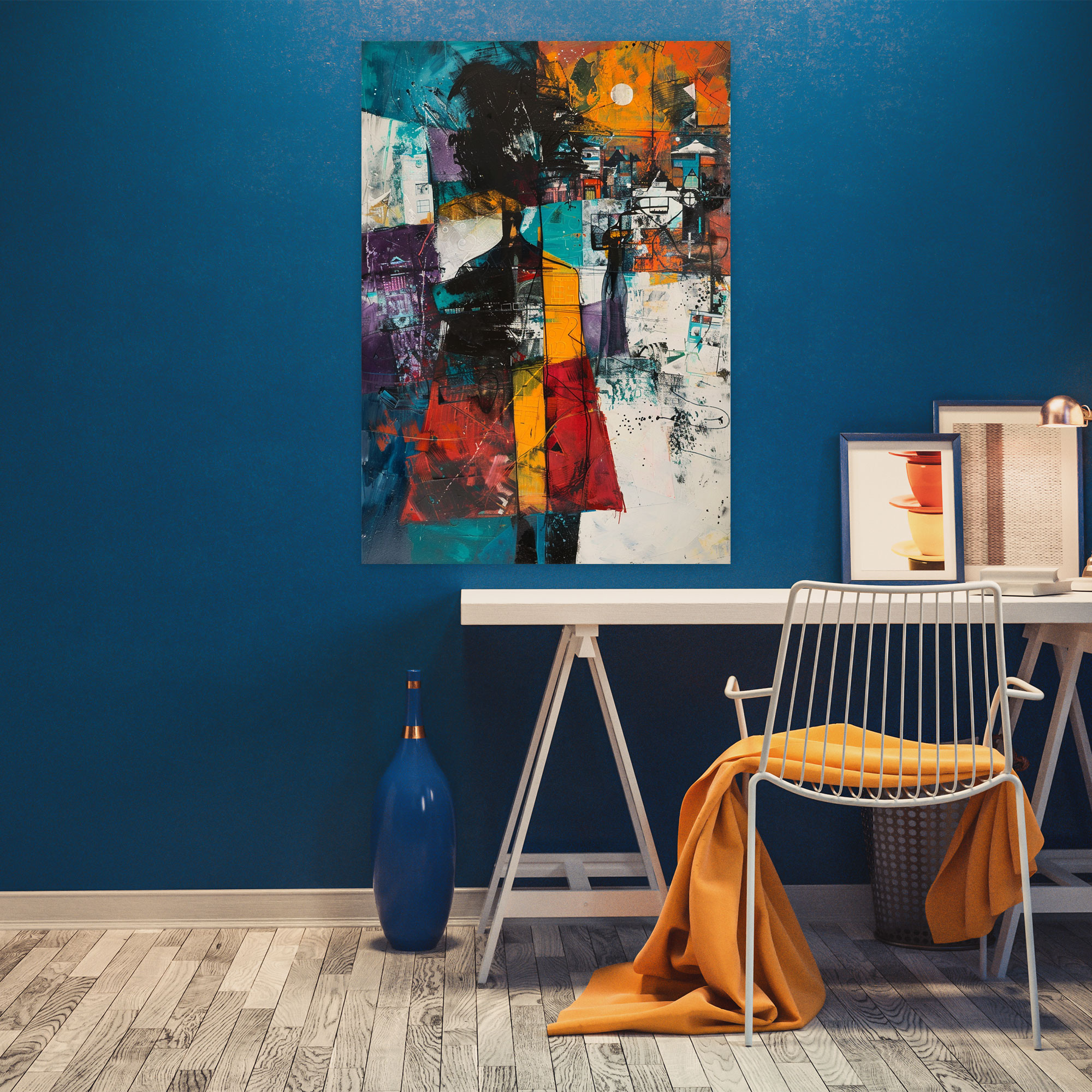 Expressionism Canvas Wall Art - Expressionism, Home Decoration, Bold Color Contrasts, Canvas