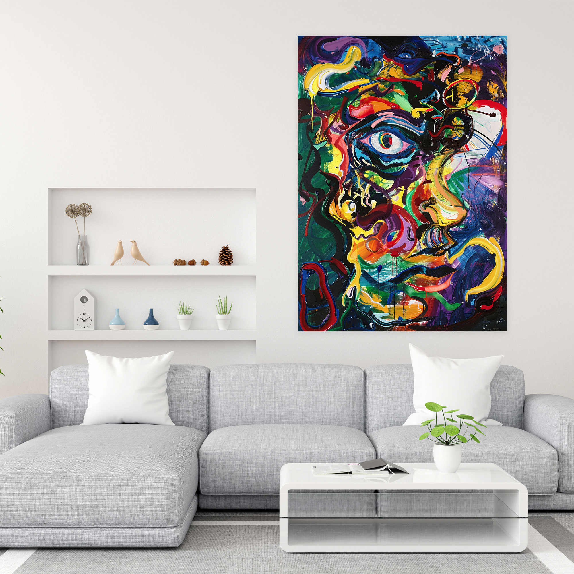 Inner Turmoil Expressionism Canvas Print - Expressionism, Canvas, Home Decoration, Wall Decoration