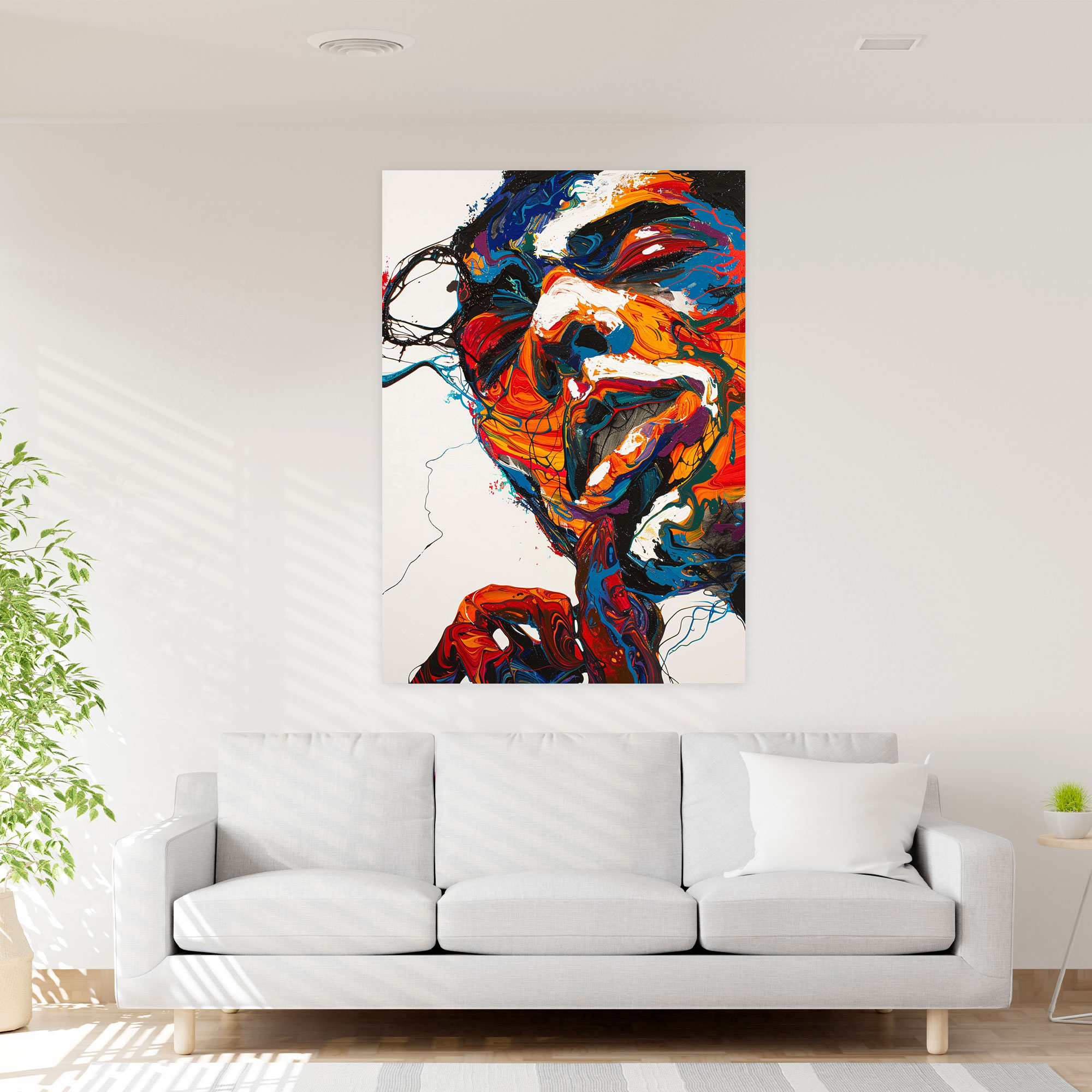 Raw Emotion Expressionism Canvas Print - Expressionism, Wall Decoration, Home Decoration, Canvas