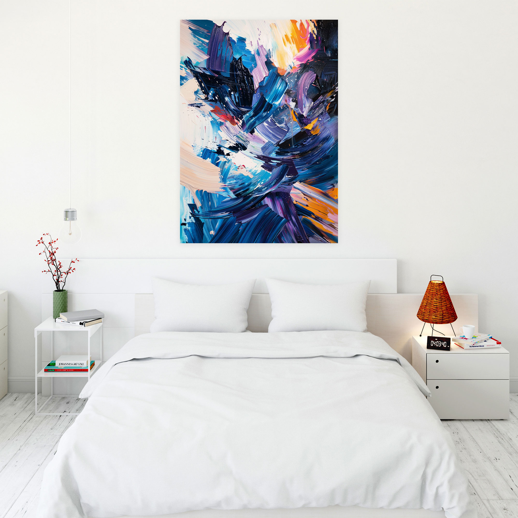 Energetic Brush Strokes Wall Decoration - Expressionism, Canvas, Canvas Wall Art, Home Decoration