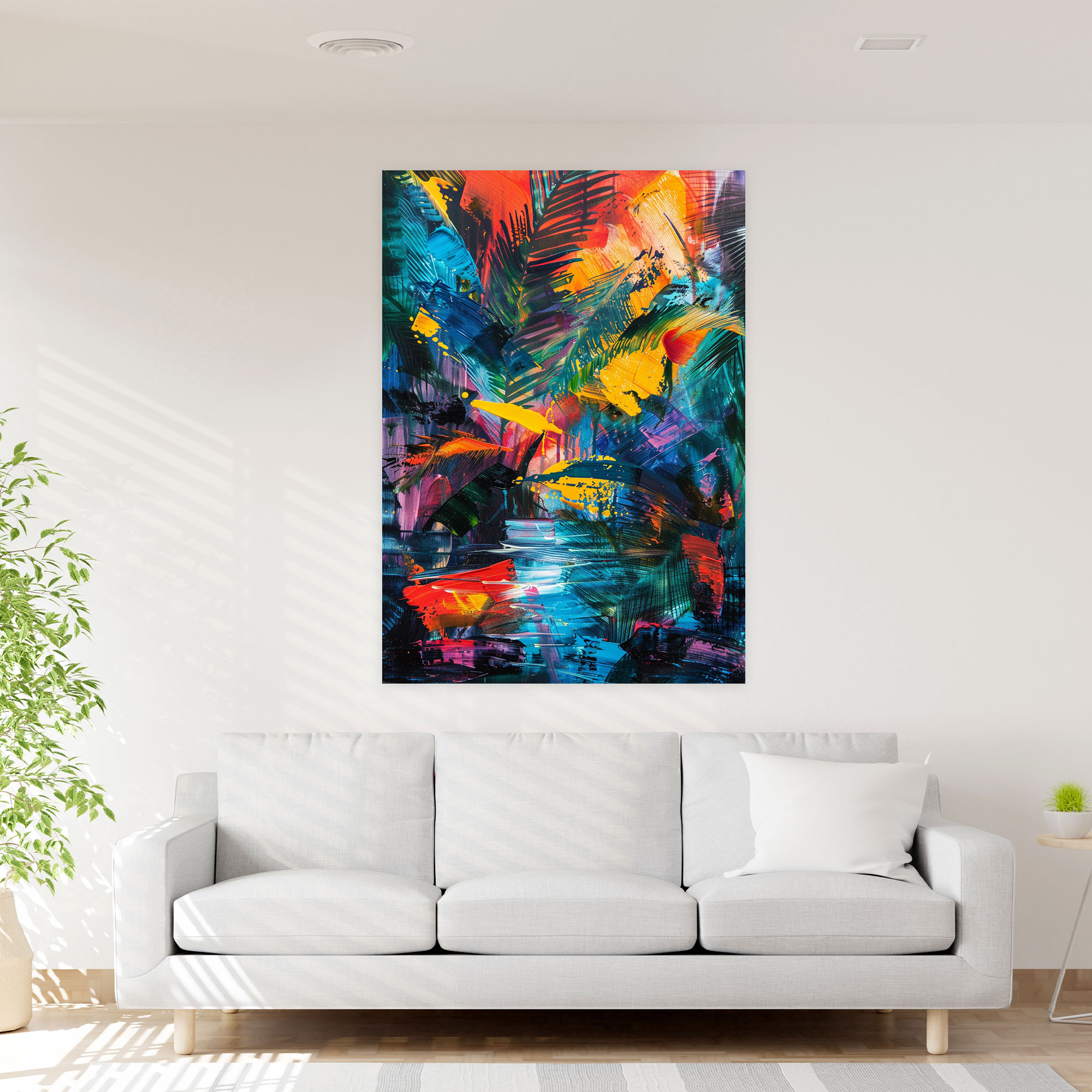 Nature Abstraction Expressionism Canvas Print - Expressionism, Canvas Wall Art, Expressionism Art Style, Home Decoration
