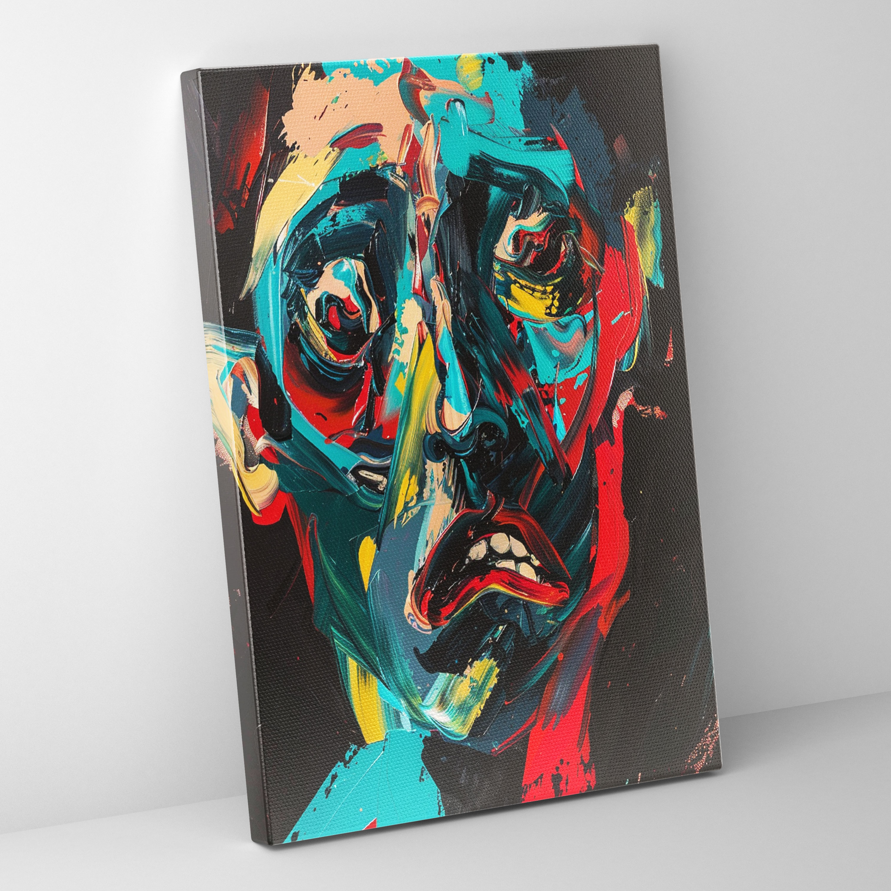 Emotional Figures Canvas Print - Expressionism, Canvas Print, Wall Decoration, Wall Art