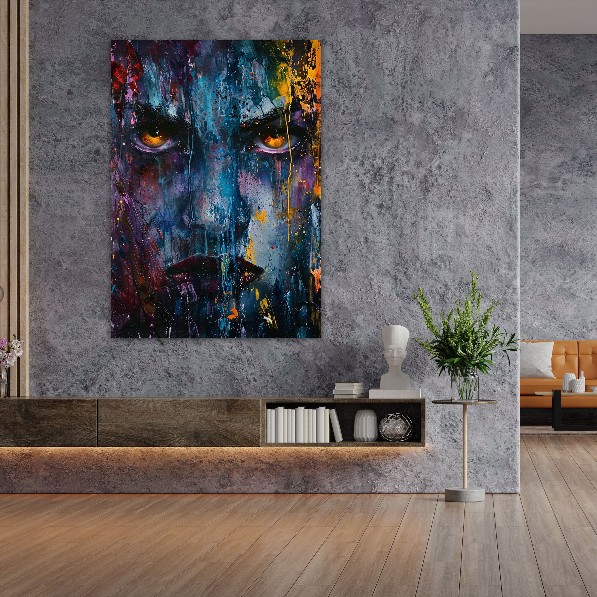Intense Portraits Wall Decoration - Expressionism, Canvas Wall Art, Expressionism Art Style, Home Decoration