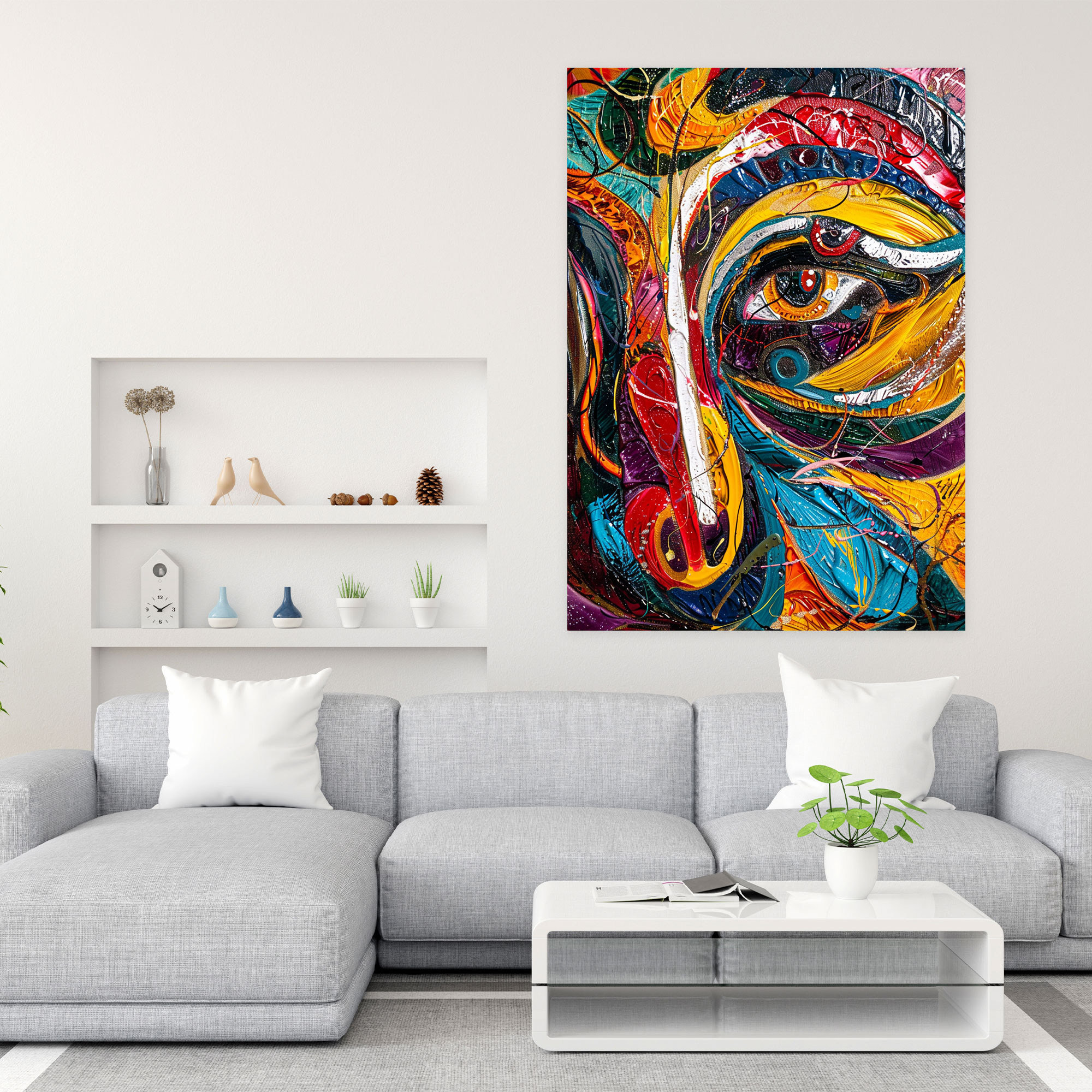 Swirling Expressionism Canvas Print Wall Decoration - Expressionism, Home Decoration, Expressionism Art Style, Canvas