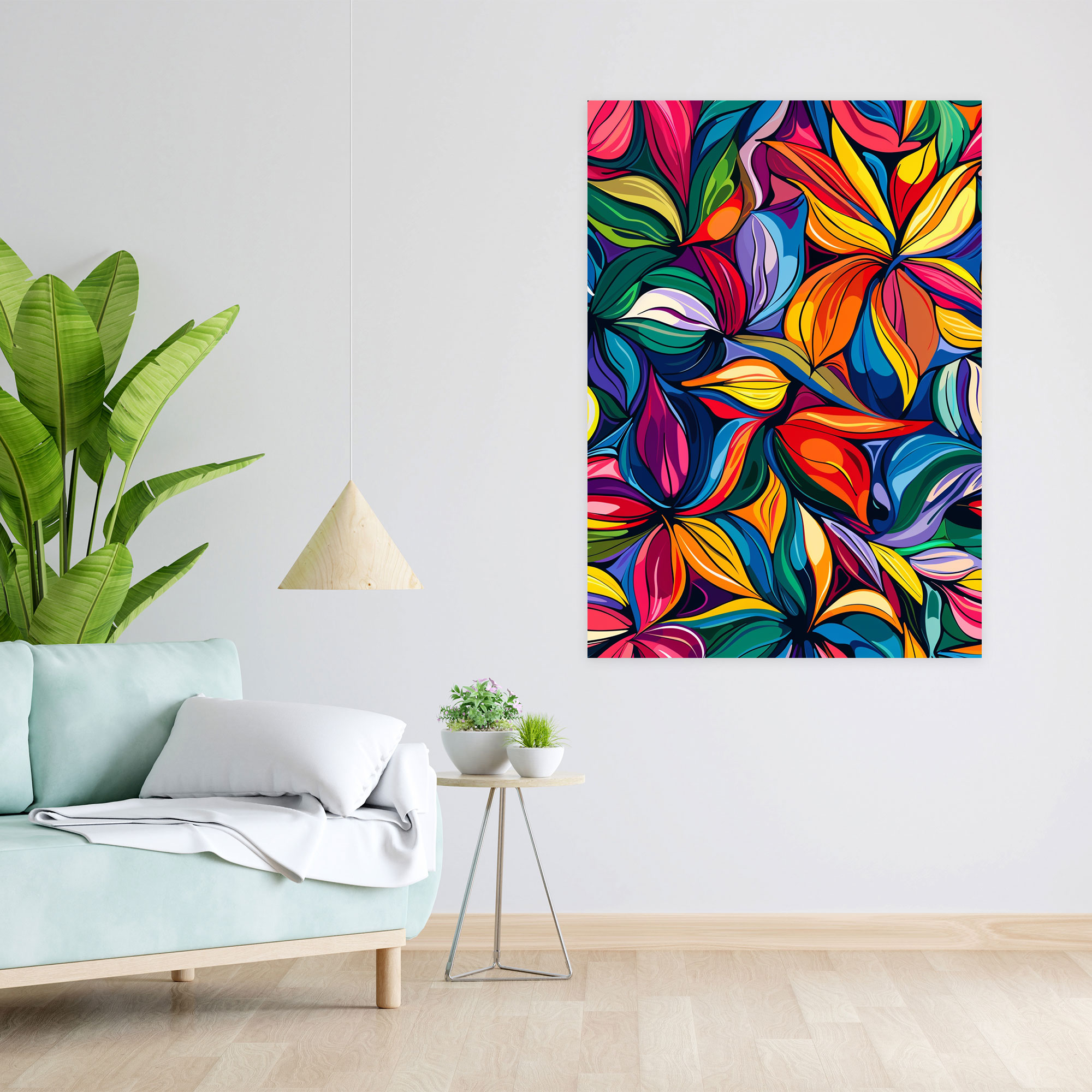 Expressionism Floral Canvas Print Wall Decoration - Expressionism, Home Decoration, Canvas Wall Art, Canvas