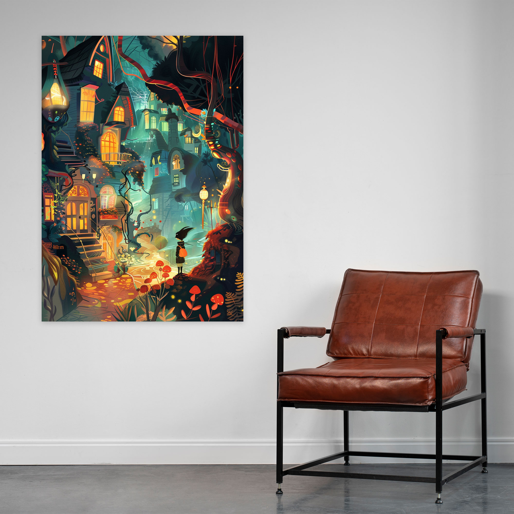 Whimsical Expressionism Art Style Wall Art - Expressionism, Wall Decoration, Canvas, Canvas Wall Art