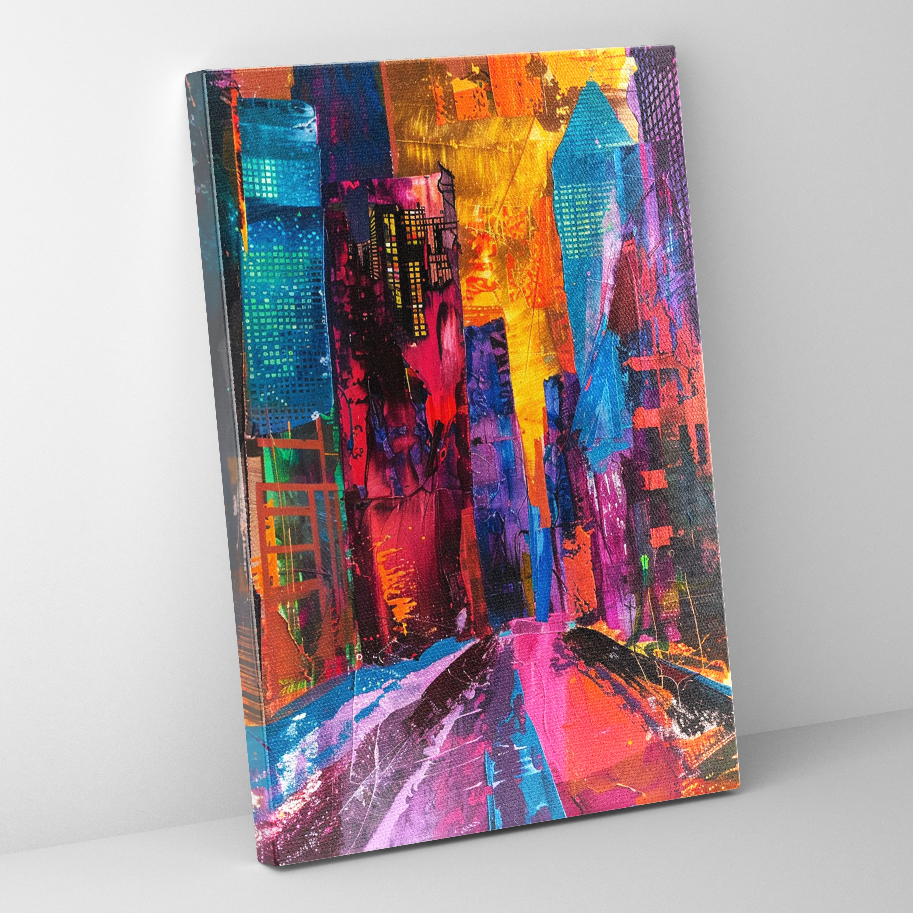 City Expressionism Art Style Canvas Print - Expressionism, Expressionism Art Style, Home Decoration, Wall Art