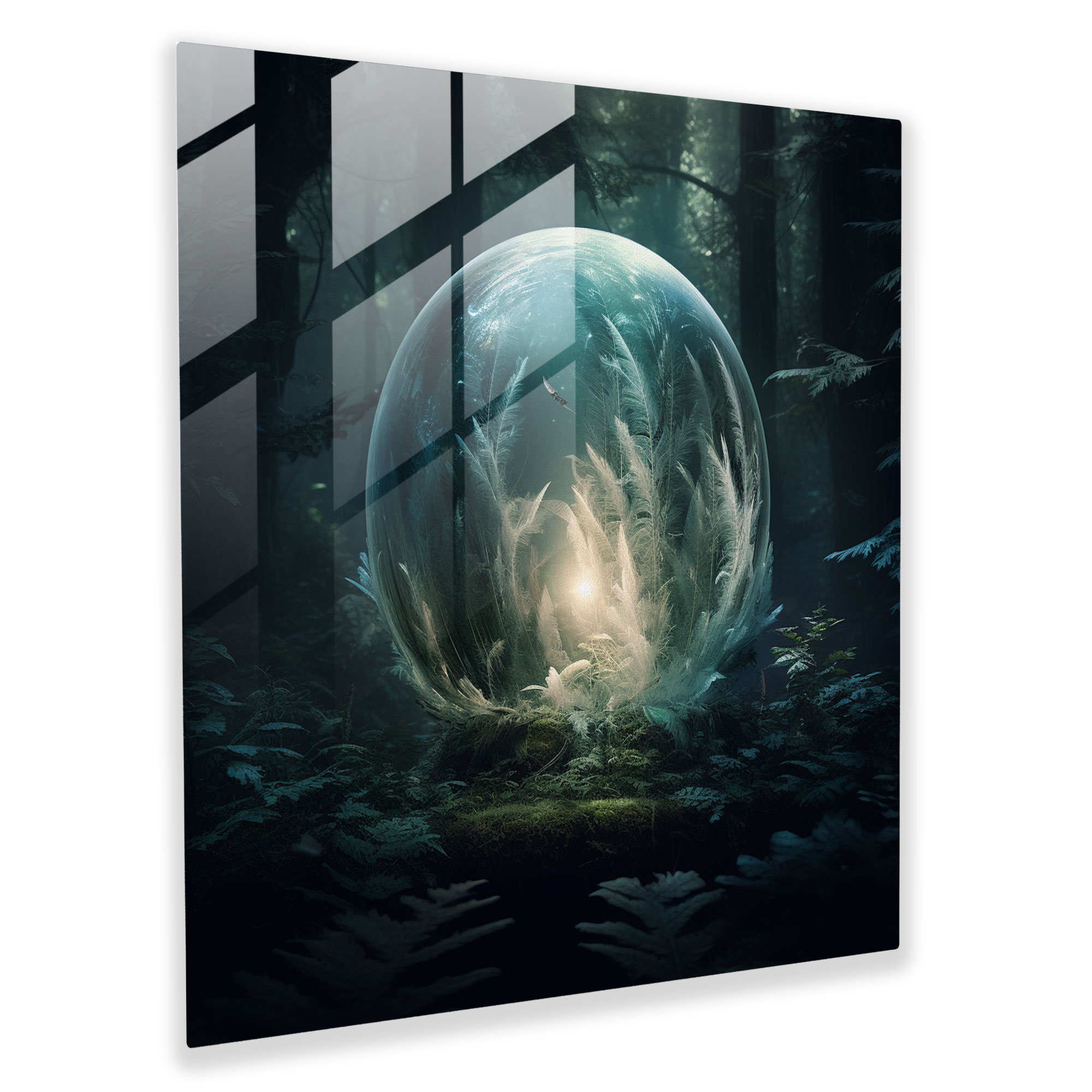 Enchanting Feather Glass Wall Art - Feather, Ethereal Forest, Glass Print, Wall Decoration