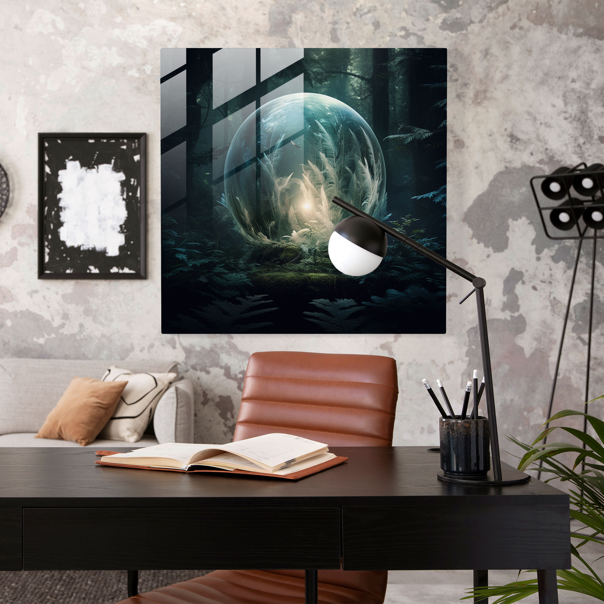 Enchanting Feather Glass Wall Art - Feather, Ethereal Forest, Glass Print, Wall Decoration