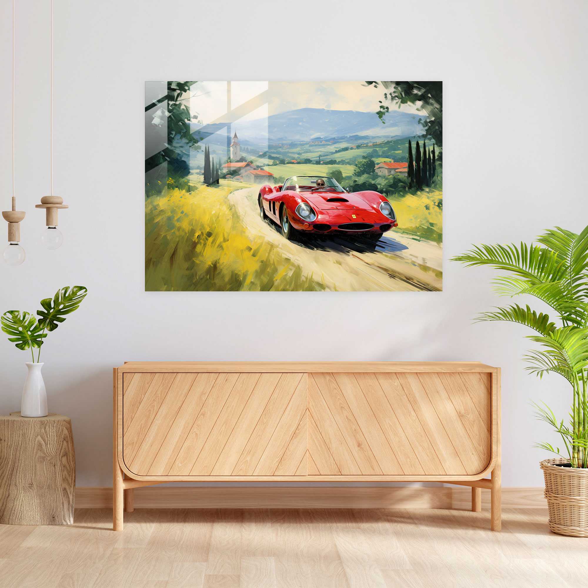 Ferrari Cam Sanatı - İzlenimci Ev Dekorasyonu Manzarası