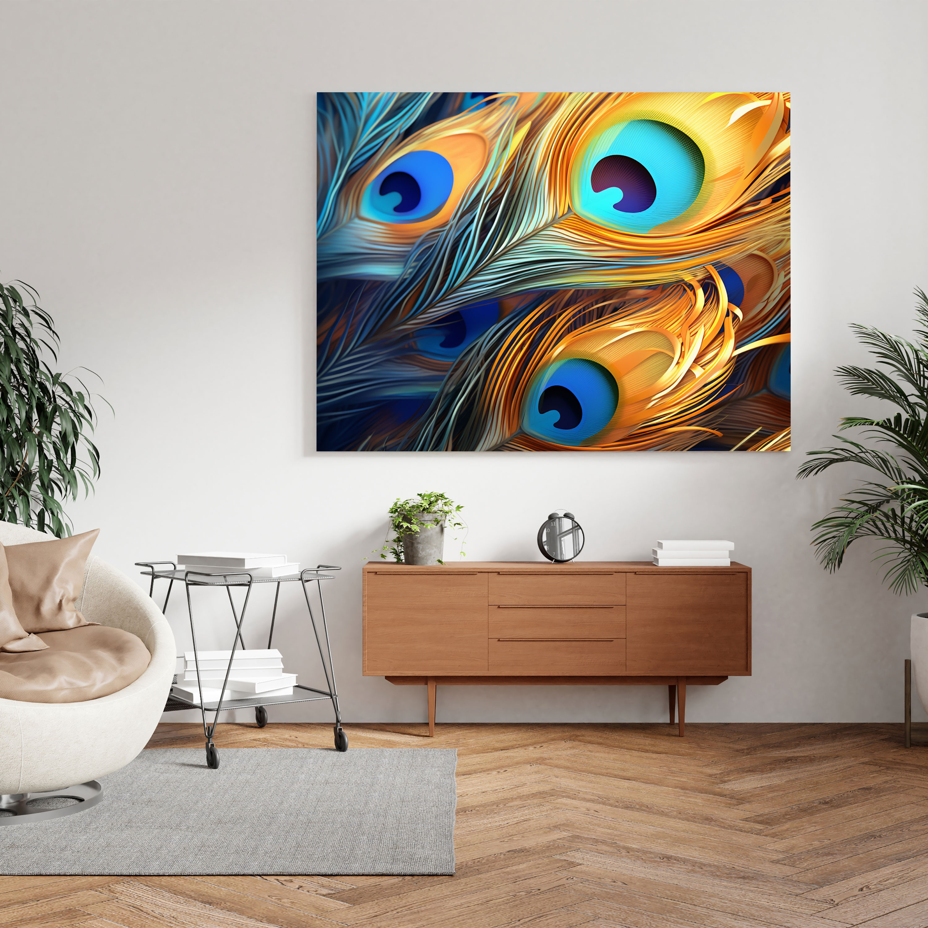 Peacock Feather Wall Art - Feather, Home Decoration, Peacock Feather, Details