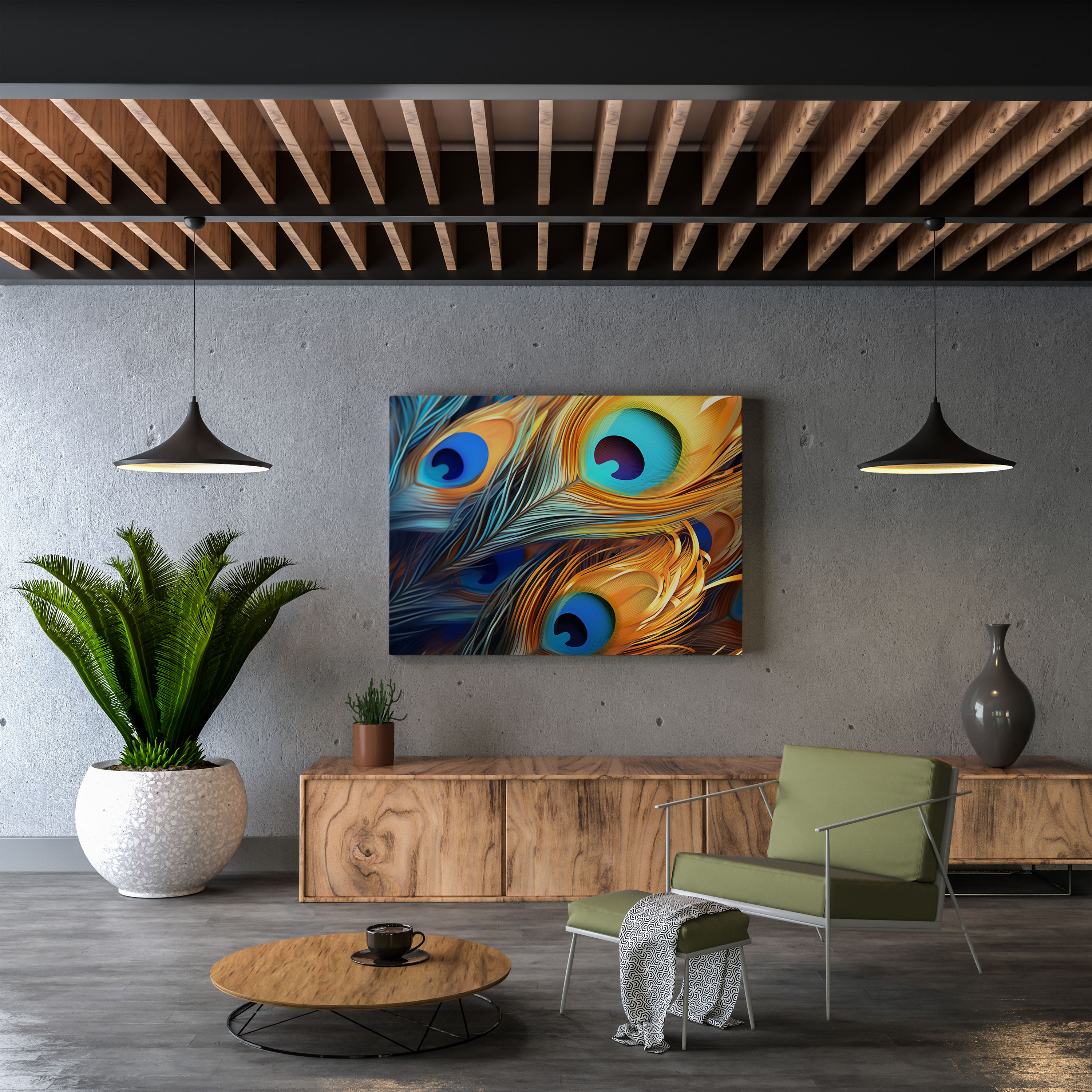 Peacock Feather Wall Art - Feather, Home Decoration, Peacock Feather, Details