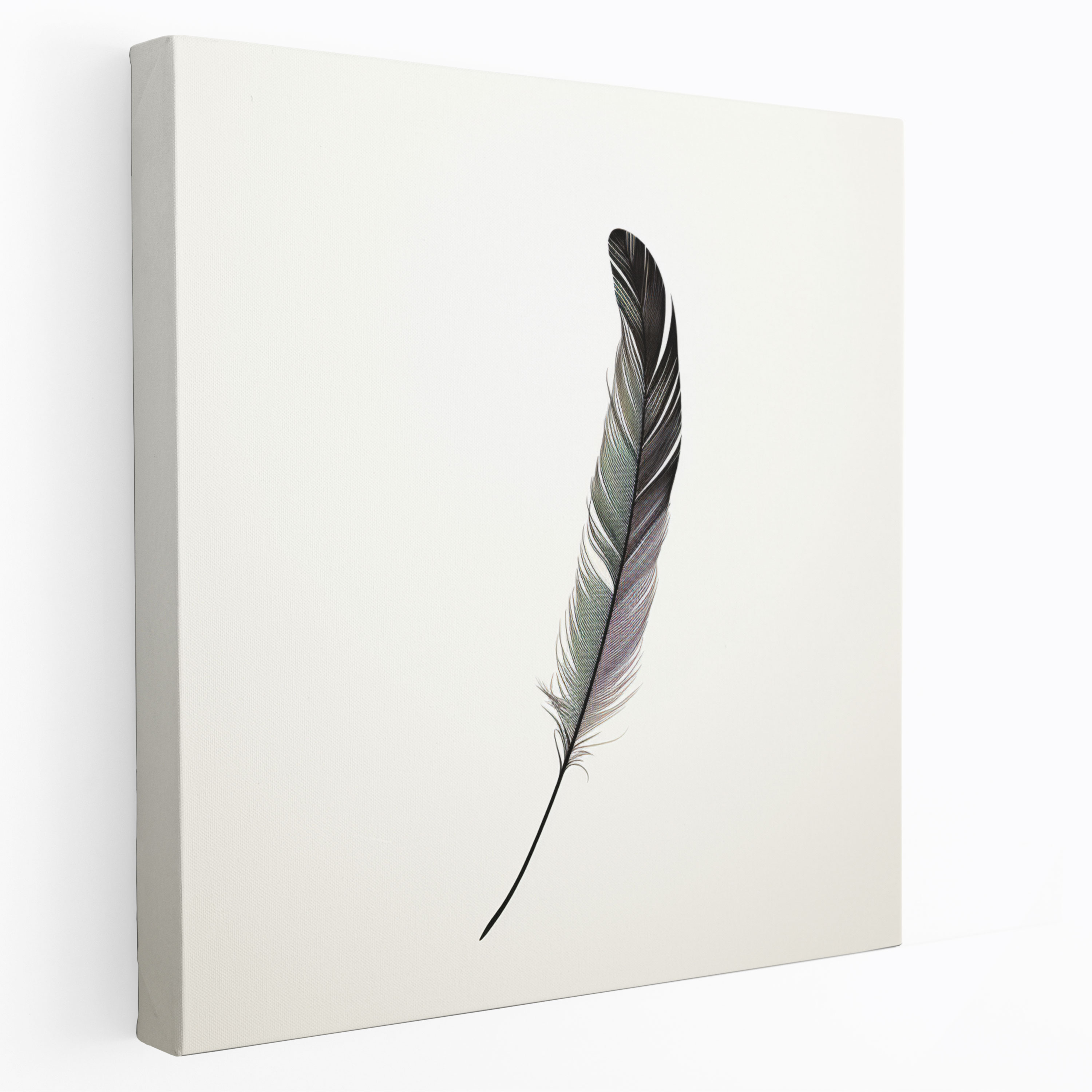 Minimalist Feather Wall Art - Feather, Wall Decoration, Canvas Wall Art, Canvas