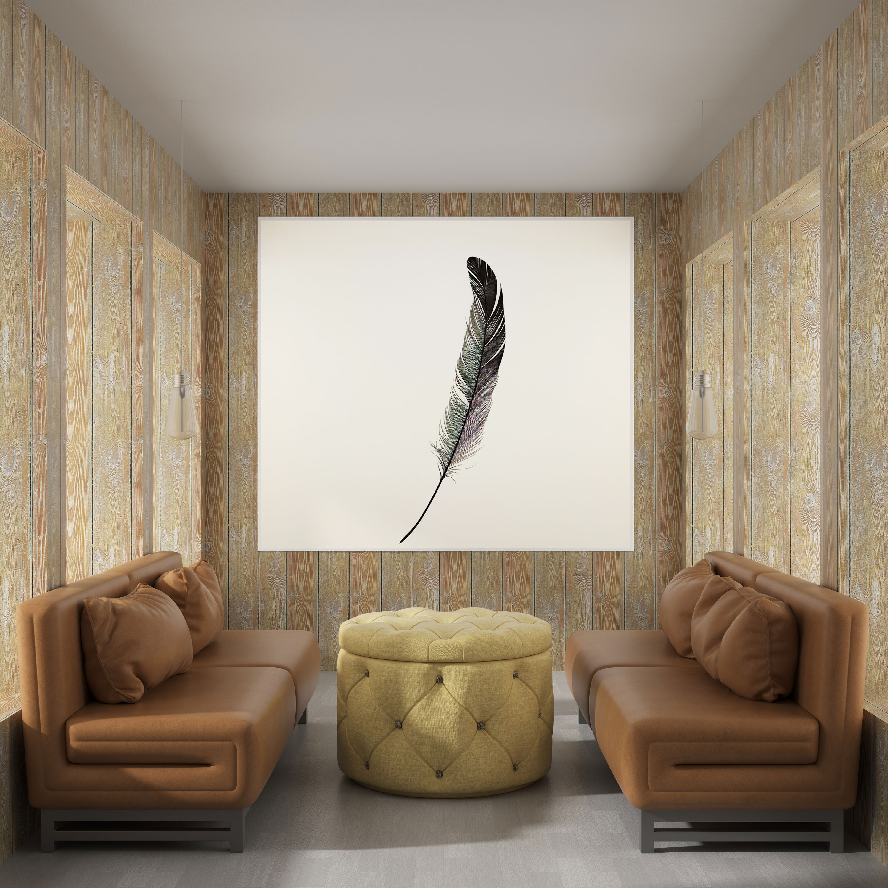 Minimalist Feather Wall Art - Feather, Wall Decoration, Canvas Wall Art, Canvas