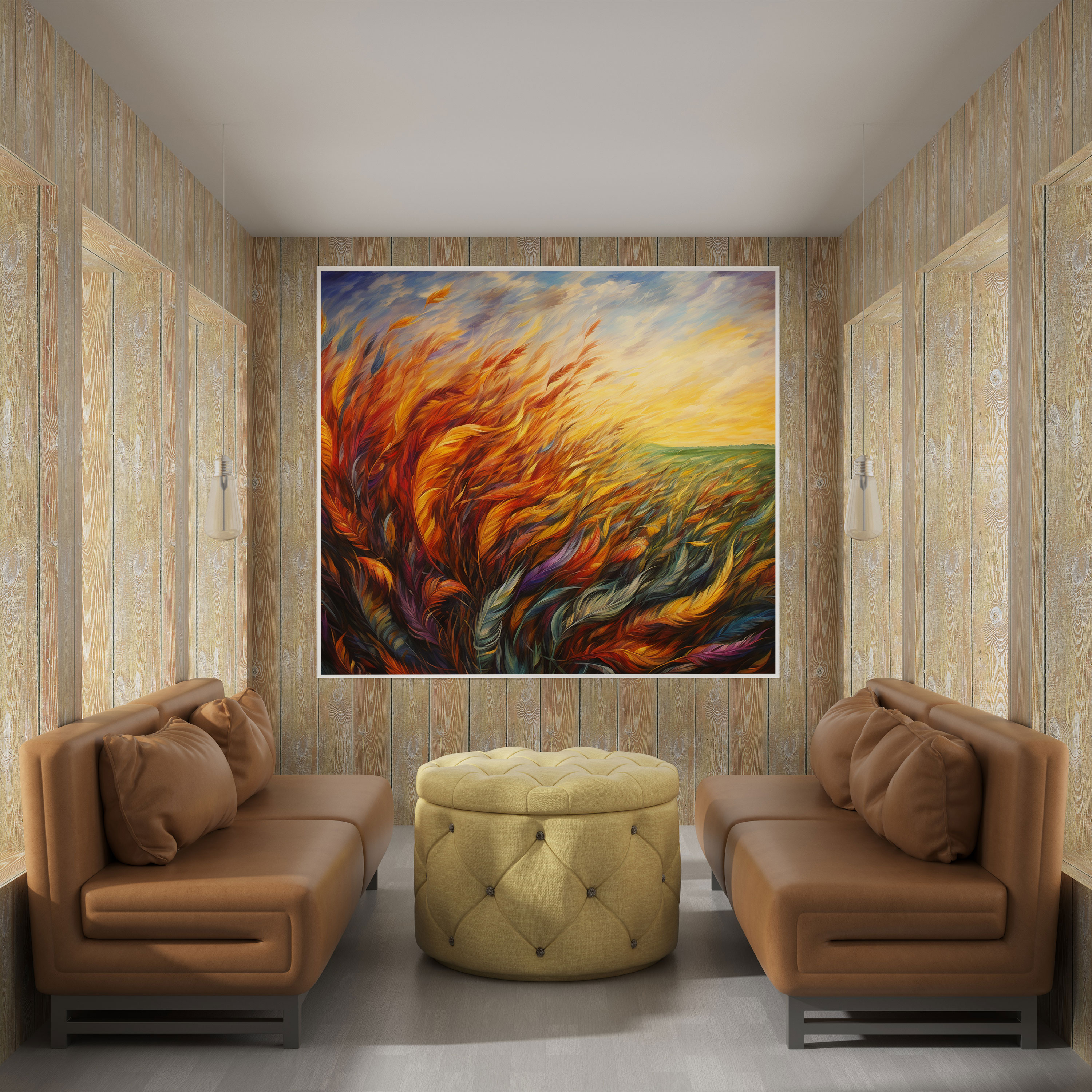 Feathers In The Wind Canvas Print - Feather, Energy, Canvas Print, Home Decoration