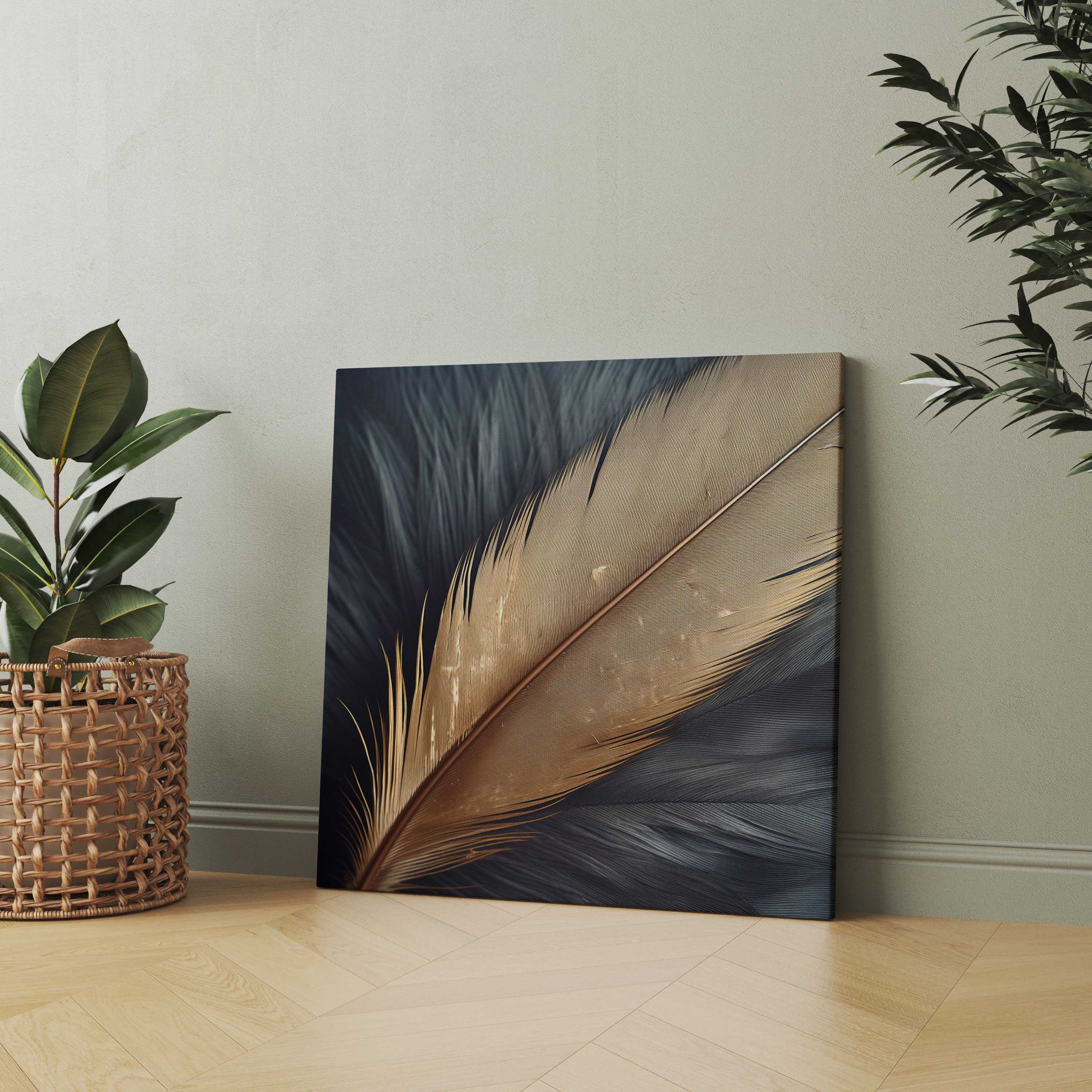 Photorealistic Feather Wall Art - Feather, Canvas, Home Decoration, Print