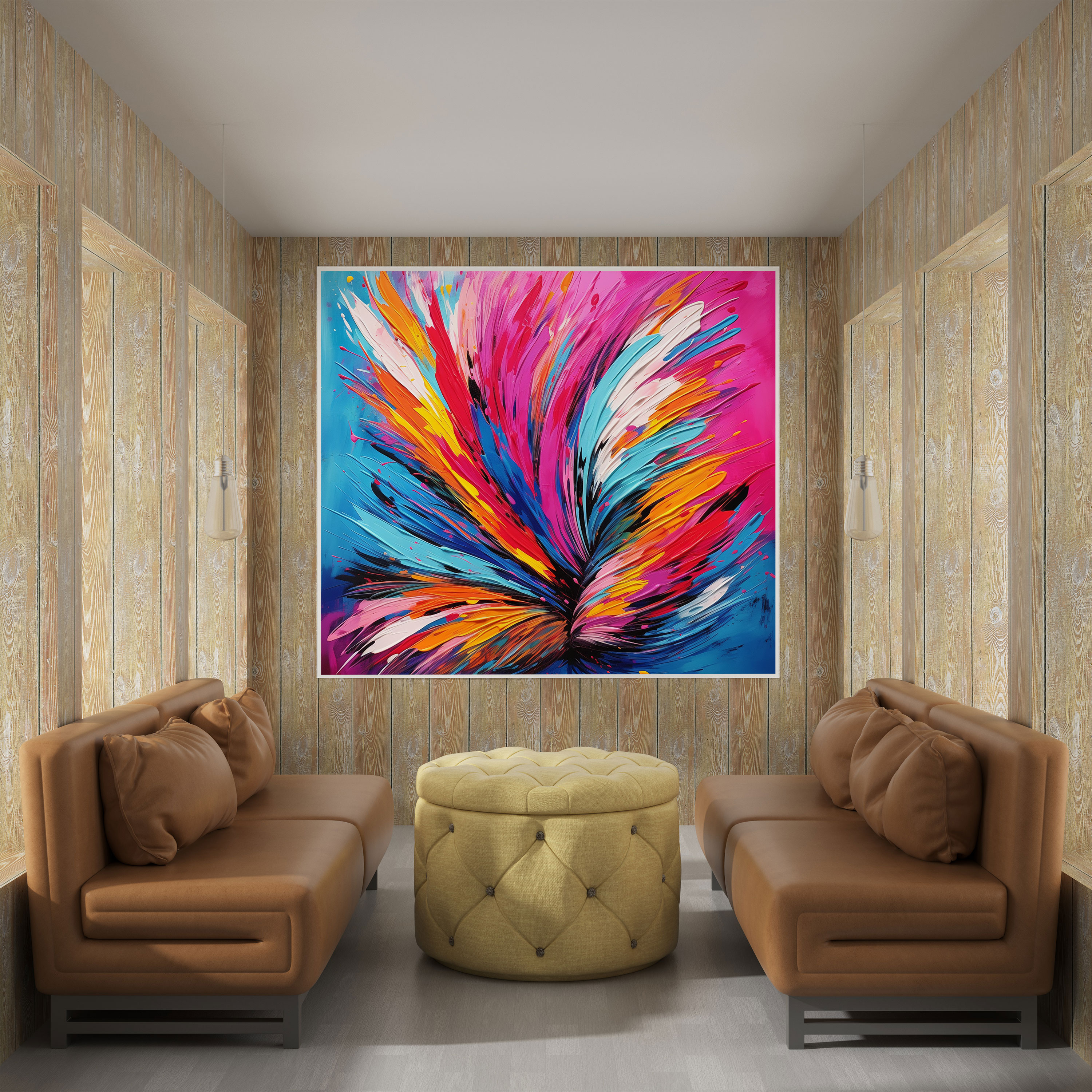 Bold Feathers Canvas Print - Feather, Multitude Of Colors, Bold, Canvas Wall Art