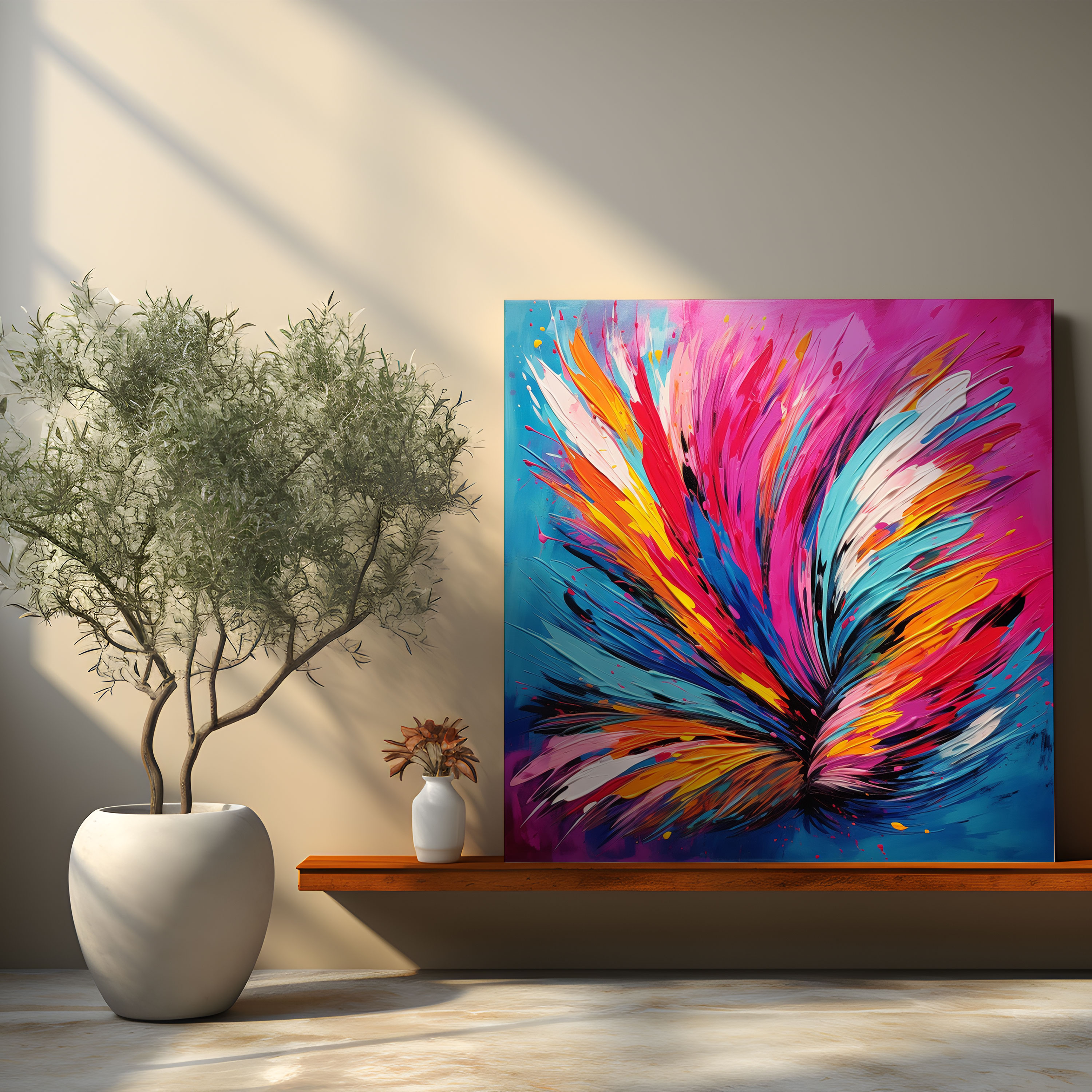 Bold Feathers Canvas Print - Feather, Multitude Of Colors, Bold, Canvas Wall Art