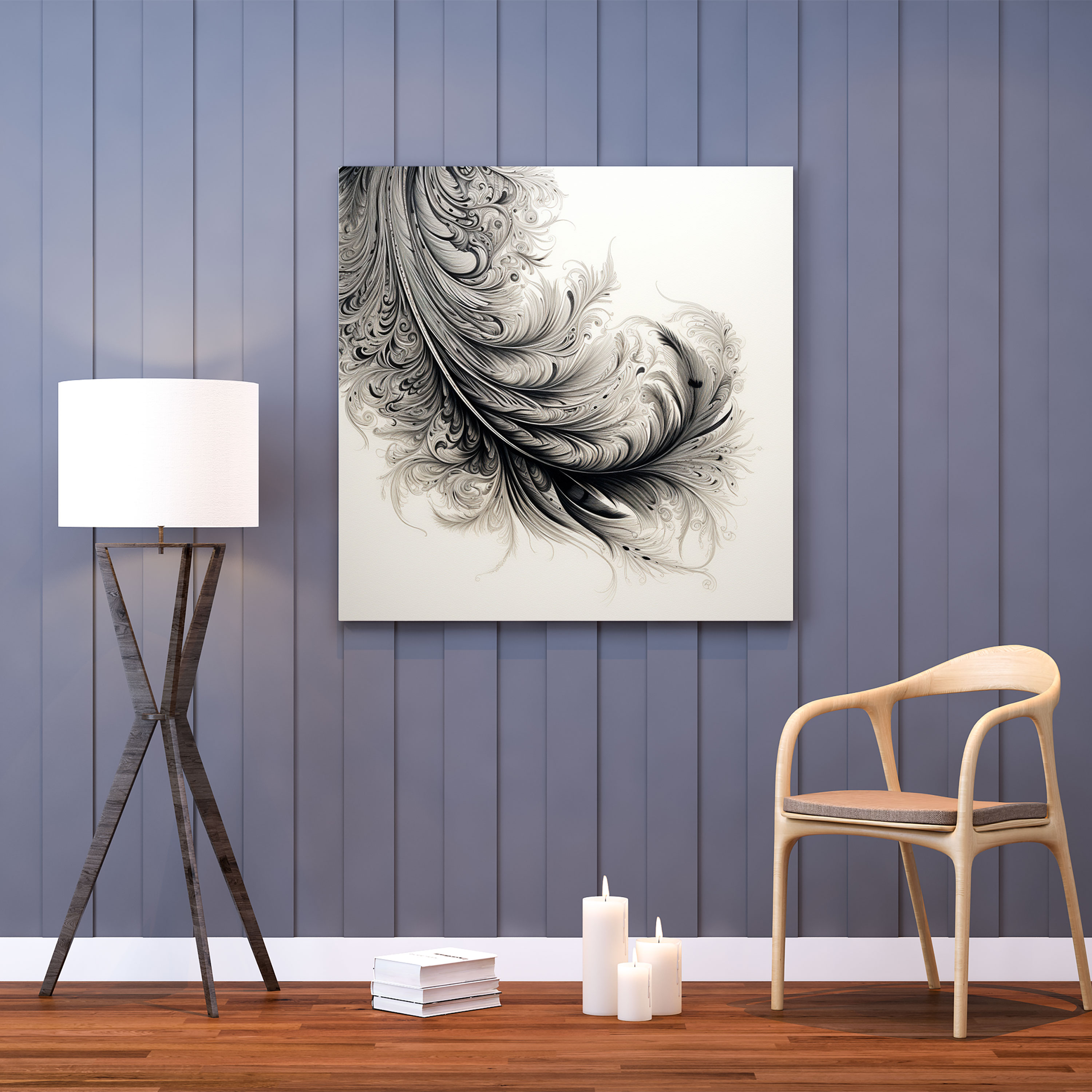 Feather Wall Art - Feather, Canvas, Home Decoration, Feather