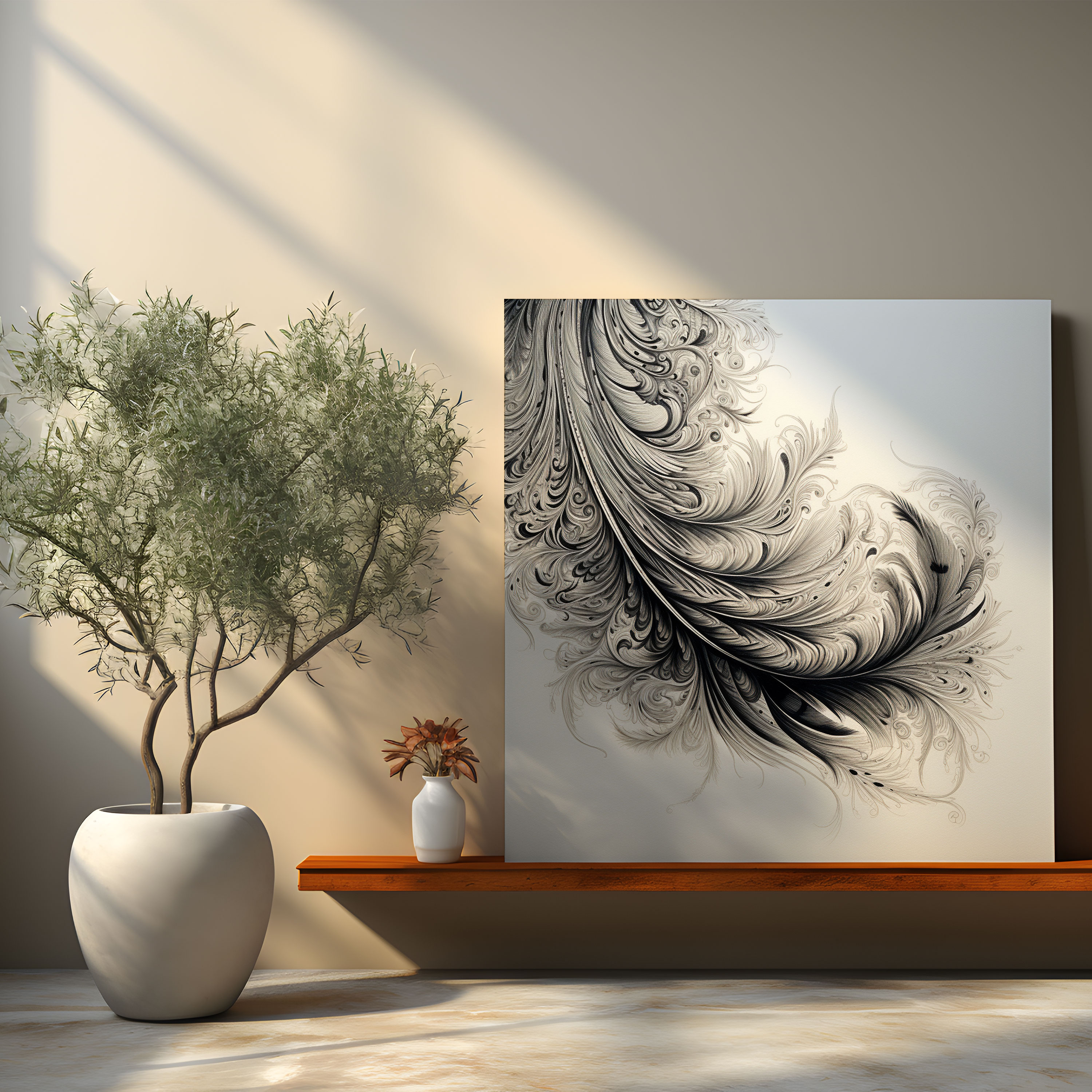 Feather Wall Art - Feather, Canvas, Home Decoration, Feather