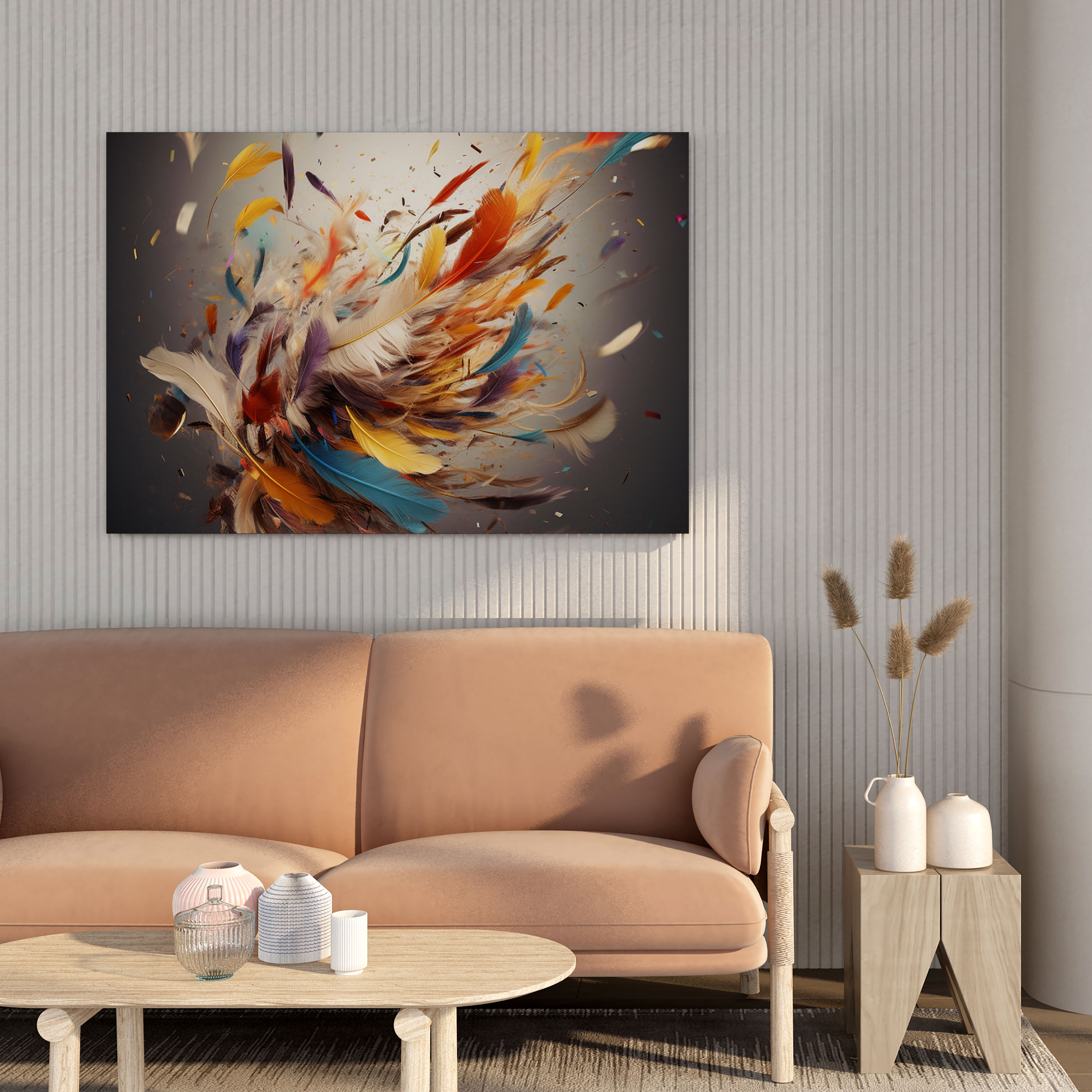 Feather Transformation Canvas Print - Feather, Feather, Home Decoration, Wall Decoration