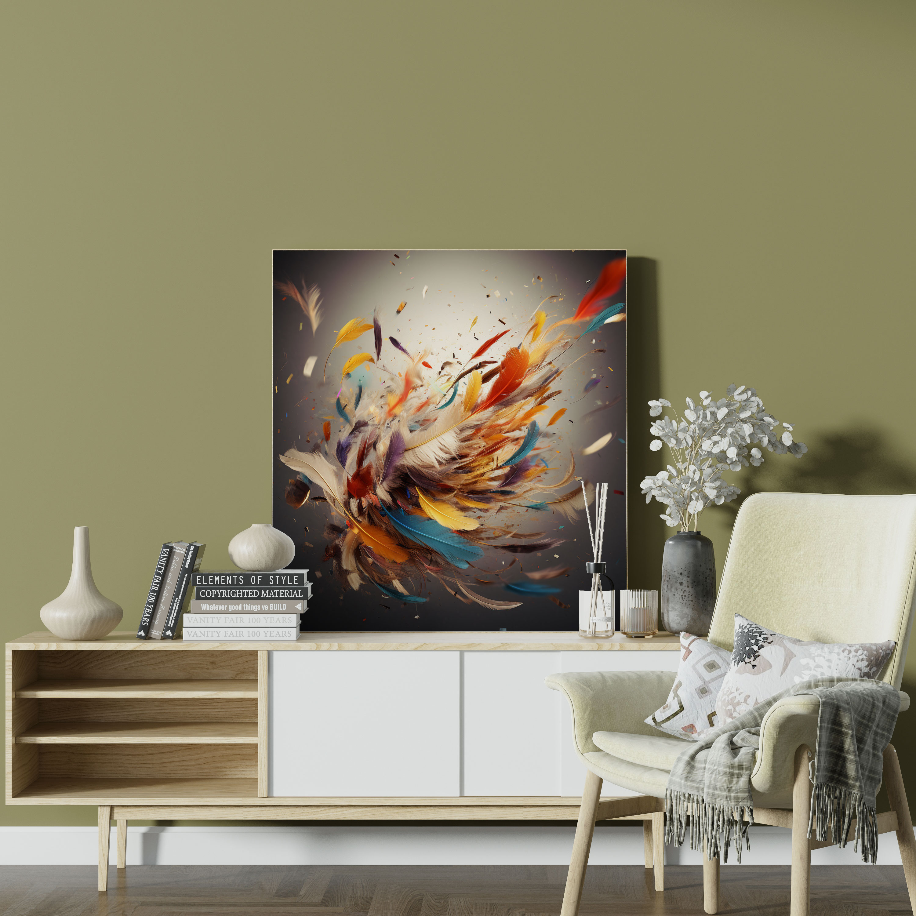 Feather Transformation Canvas Print - Feather, Feather, Home Decoration, Wall Decoration
