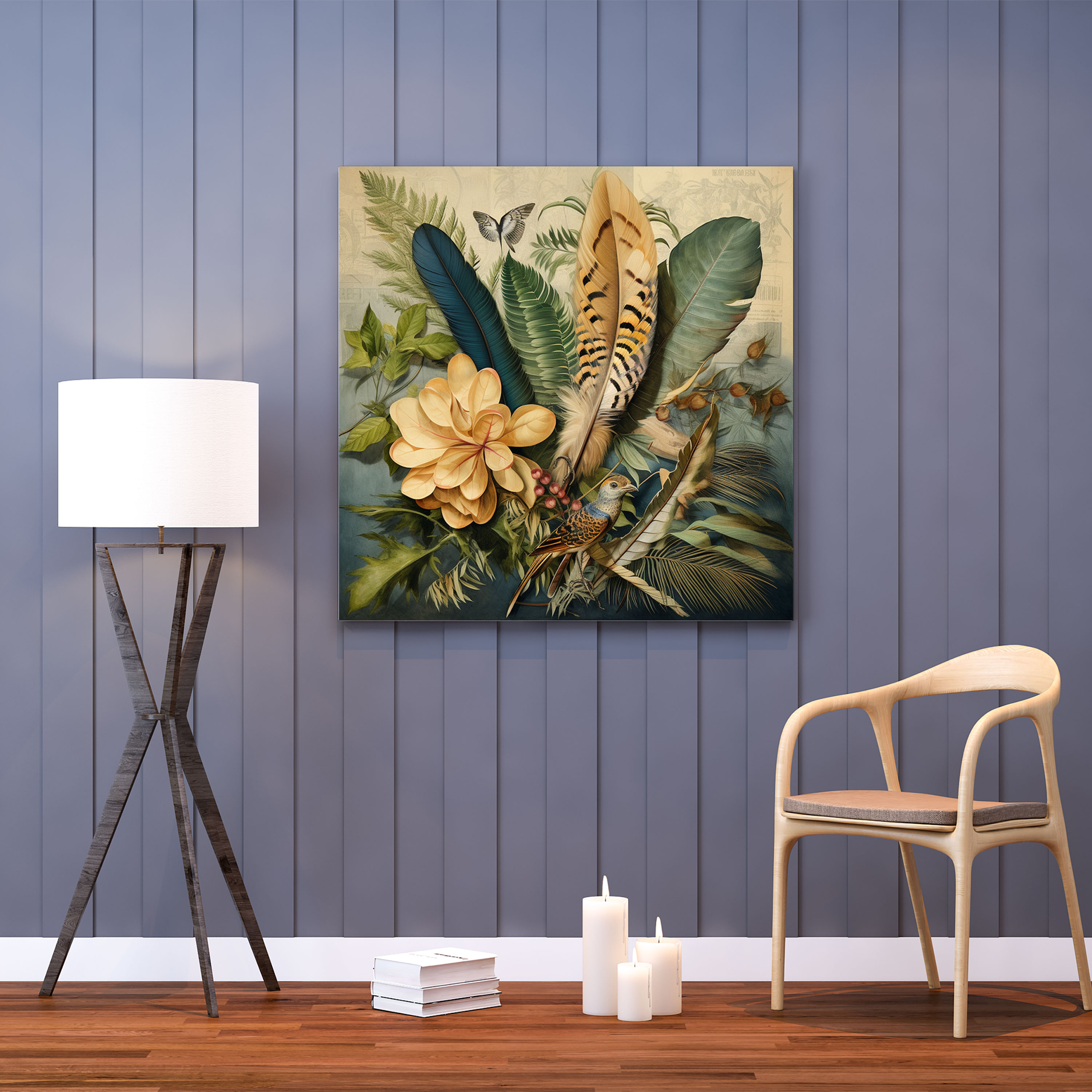Botanical Feather Wall Art - Feather, Majestic Feather, History, Wall Art