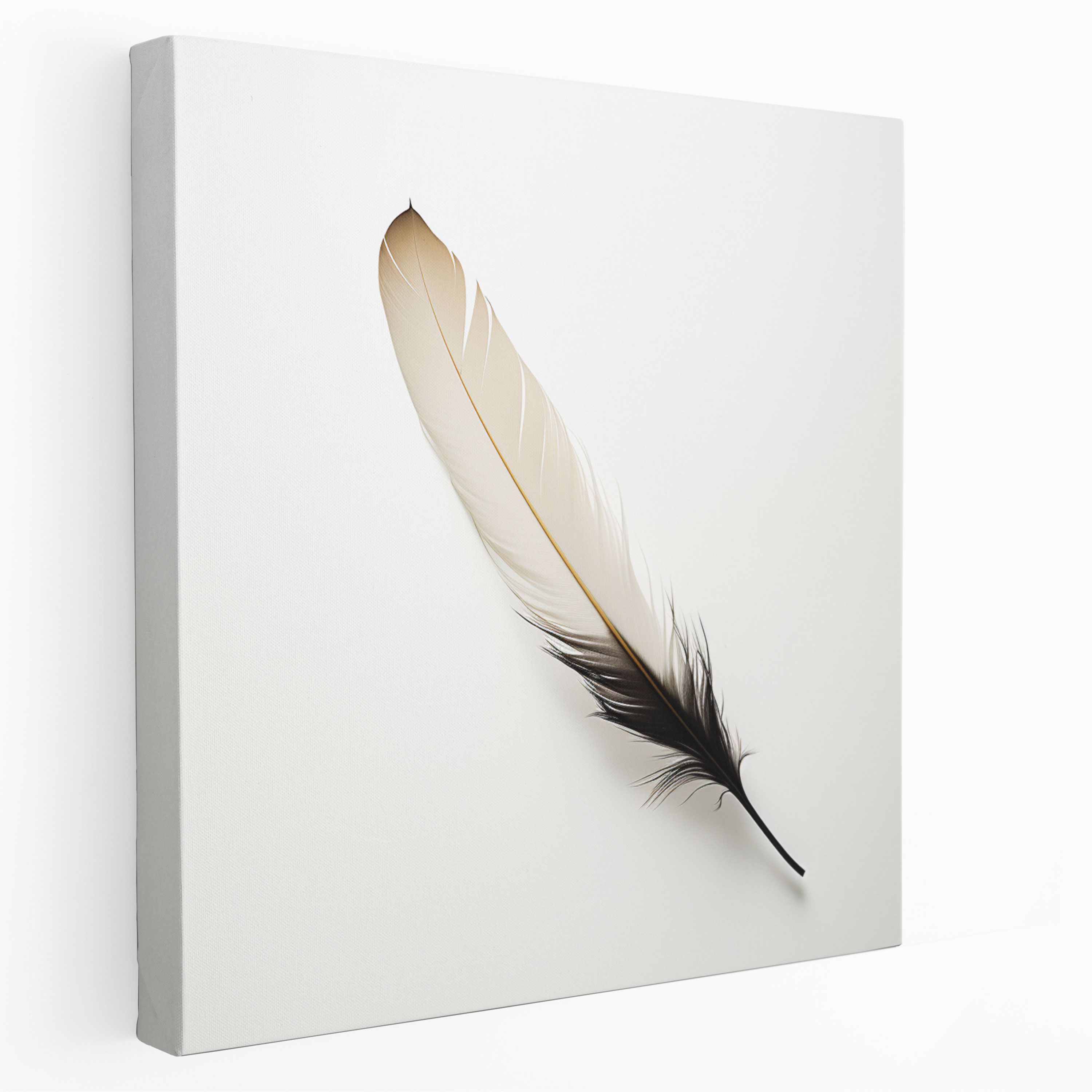 Minimalist Feather Canvas Print - Feather, Finest, Feather, Canvas