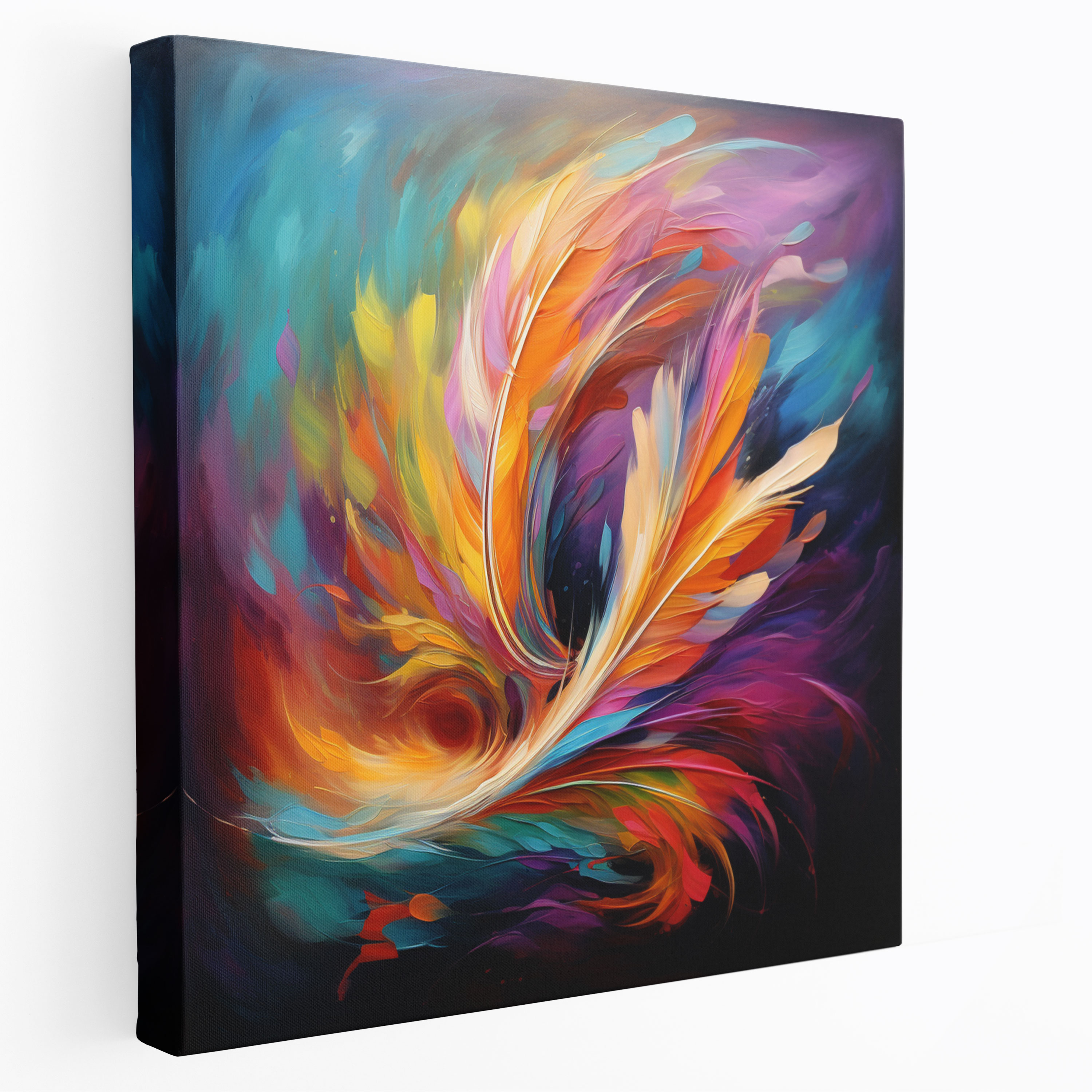 Feather Canvas Print - Impressionistic Brushstroke Wall Art - Feather, Canvas Print, Canvas, Wall Art