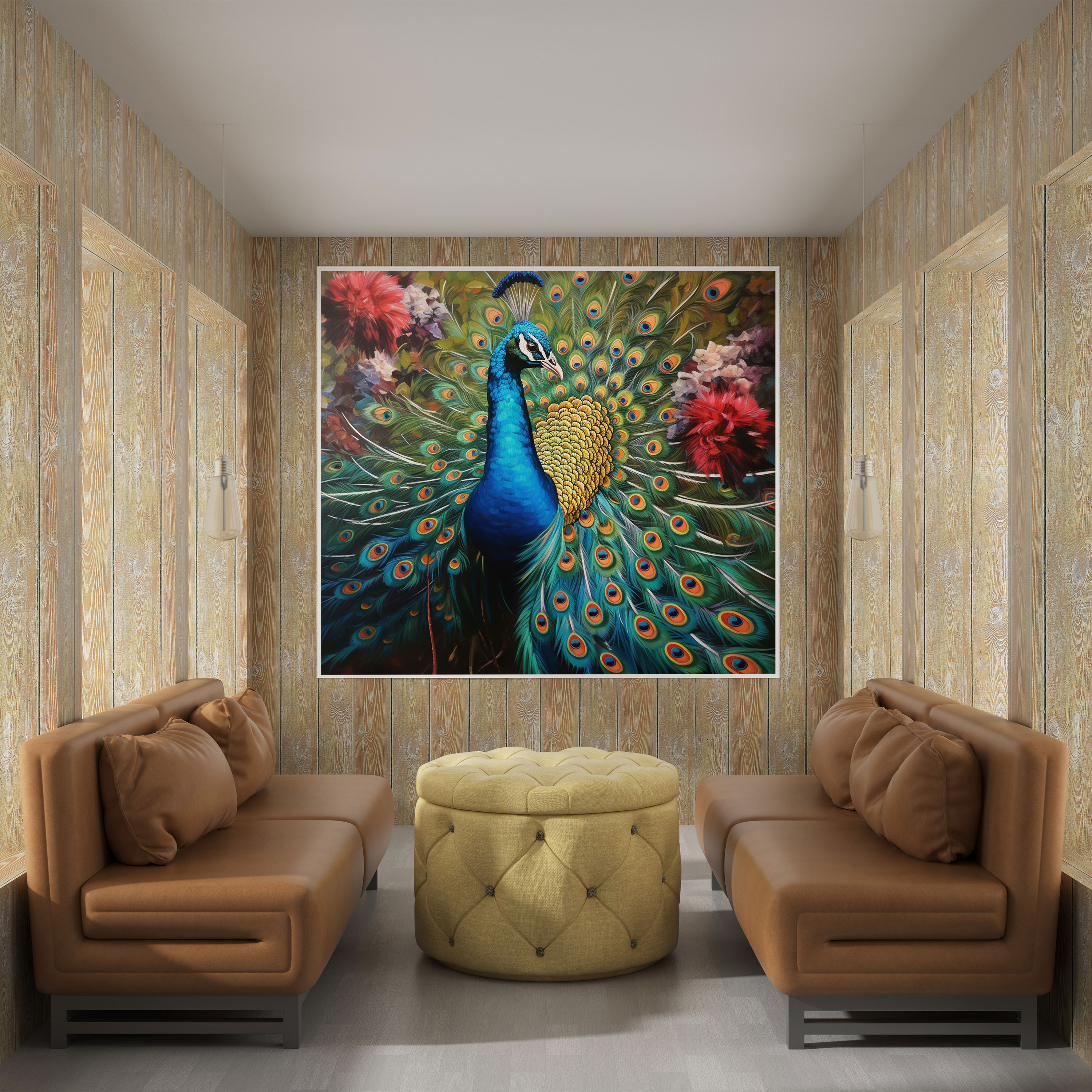 Peacock Feather Canvas Print - Feather, Wall Art, Feather, Realistic
